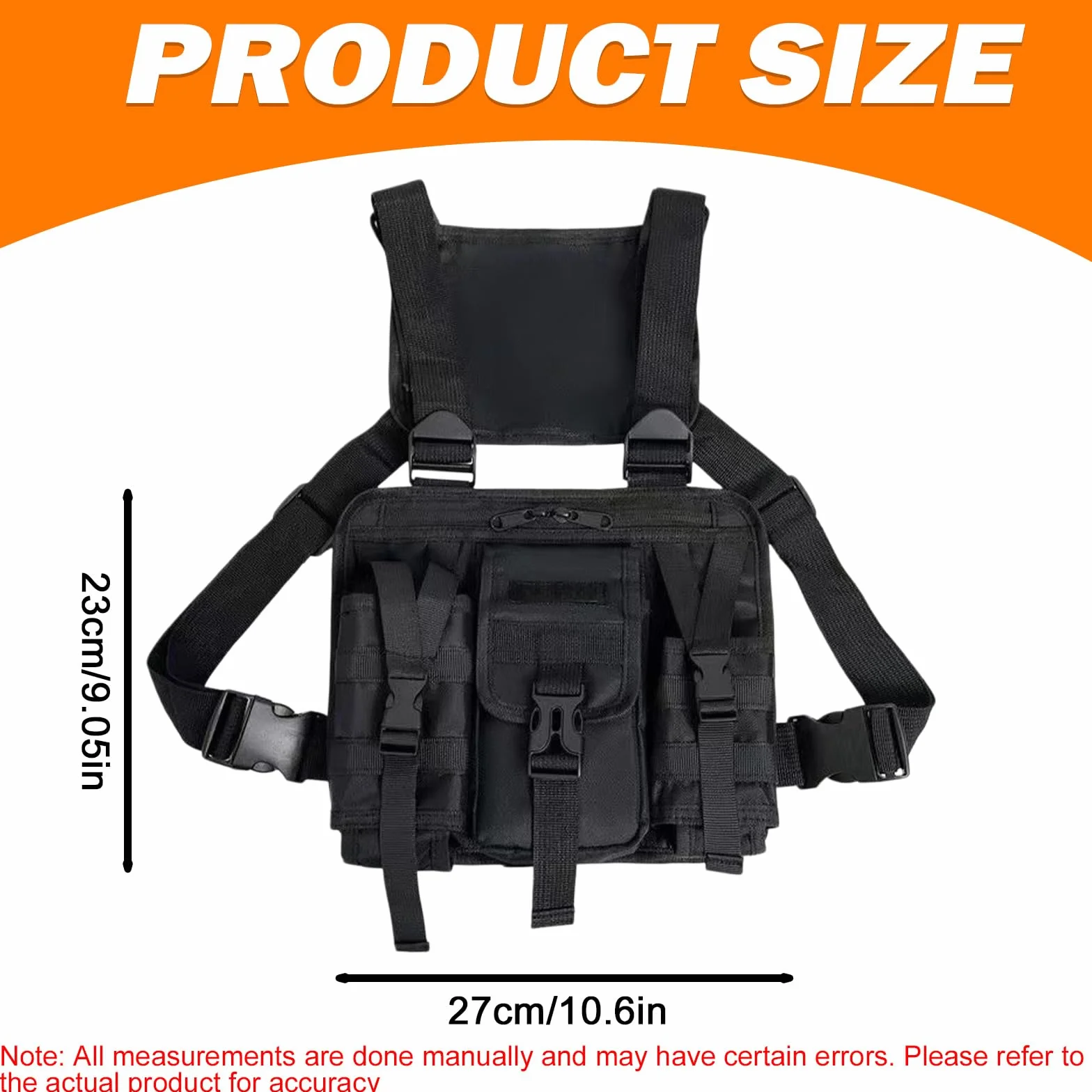 Taktyczna torba na klatkę piersiową 23×27×5 cm Oxford dla mężczyzn