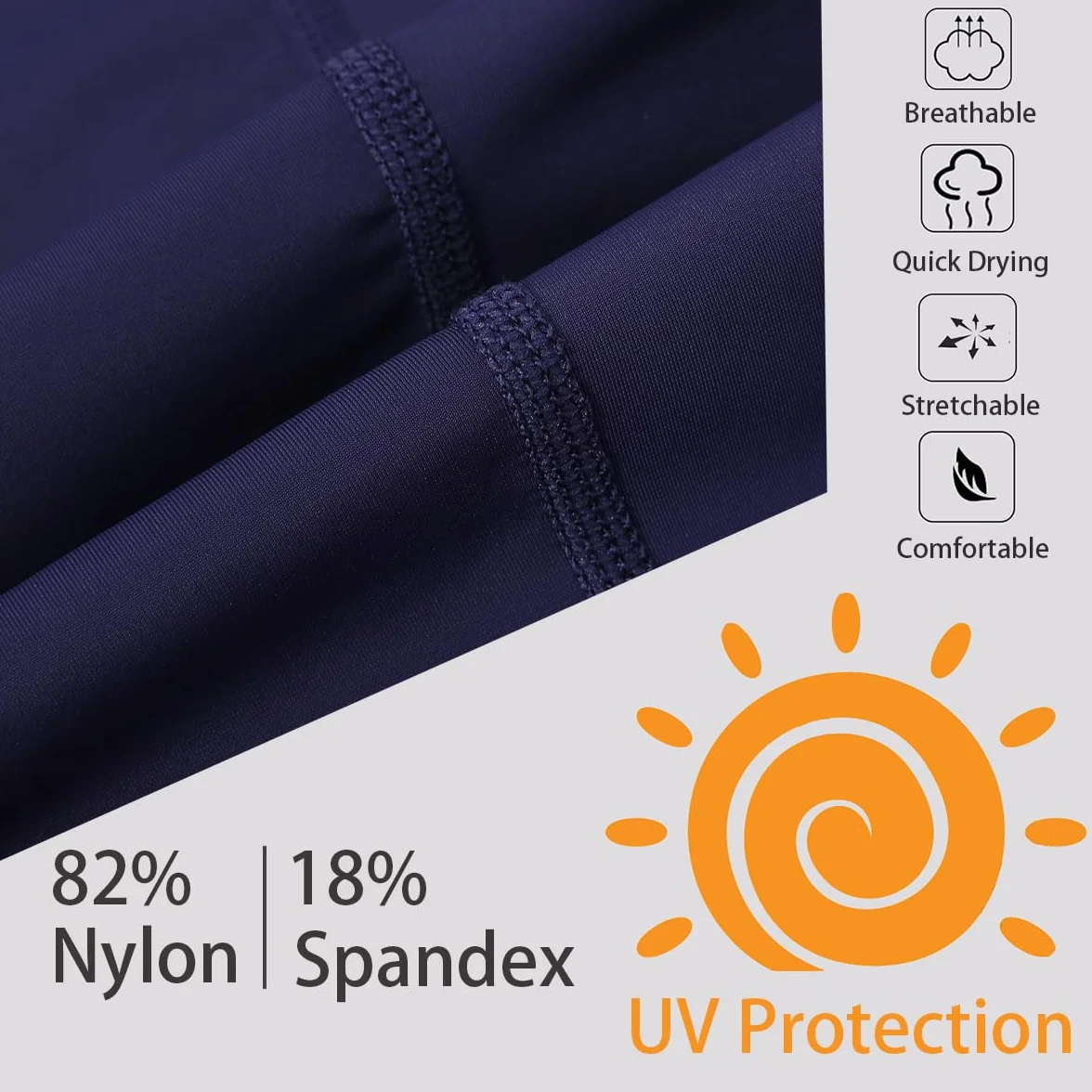 Ubestyle UPF 50+ damskie spodnie kąpielowe z wysokim stanem, legginsy do pływania, spodnie chroniące przed słońcem