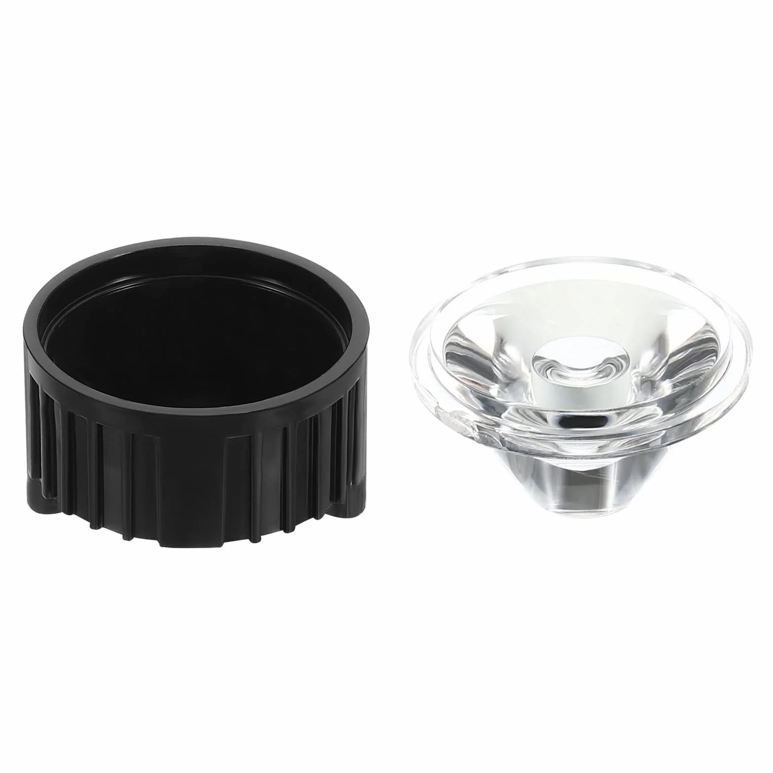PATIKIL Obiektyw LED 20 mm 30 stopni z uchwytem stojaka, 20 zestawów soczewek LED do latarki, lampy DIY, czarna
