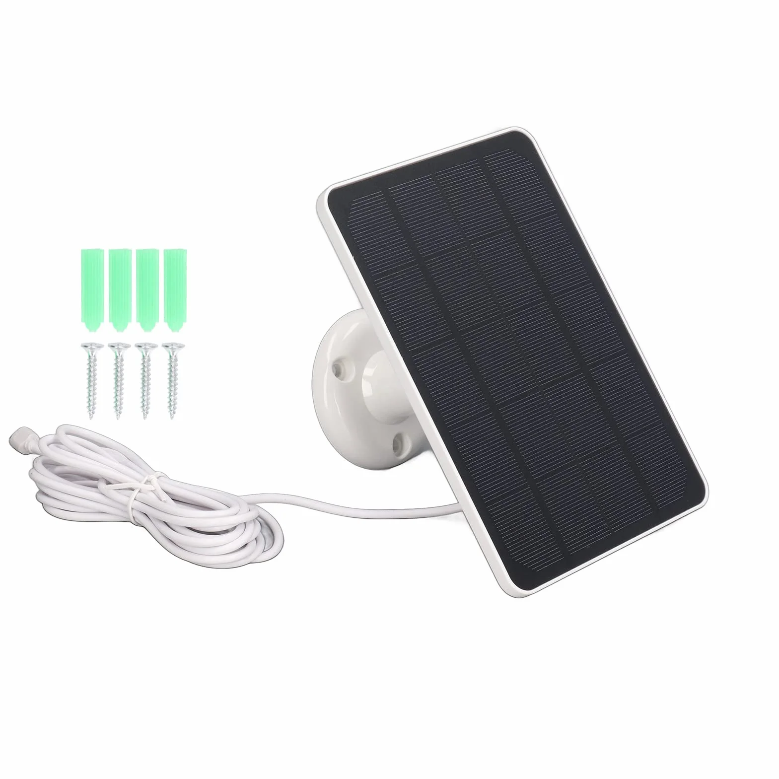 10W Zestaw Paneli Słonecznych Micro USB ładowanie Kamery Panel Słoneczny Wysokowydajna ładowarka do Zewnętrznego Kempingu RV Trip (Biały)