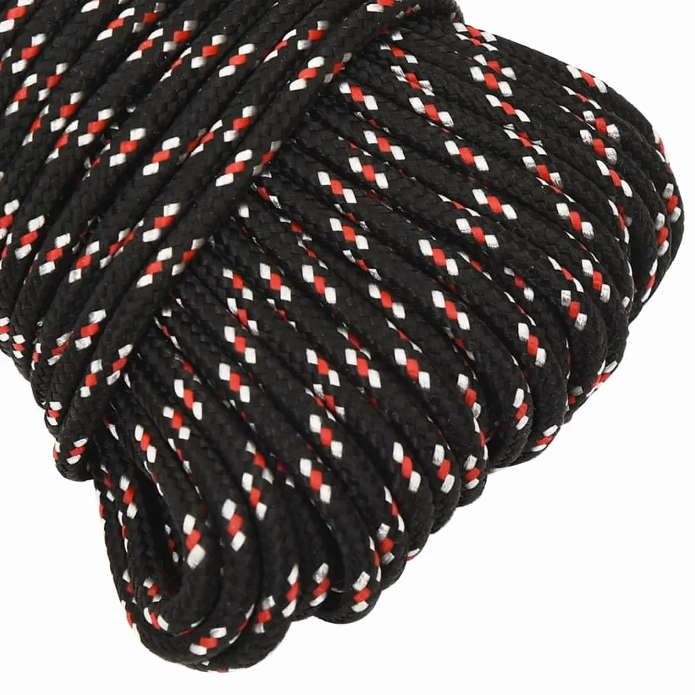 Lina do łodzi czarna 4 mm 25 m polipropylen