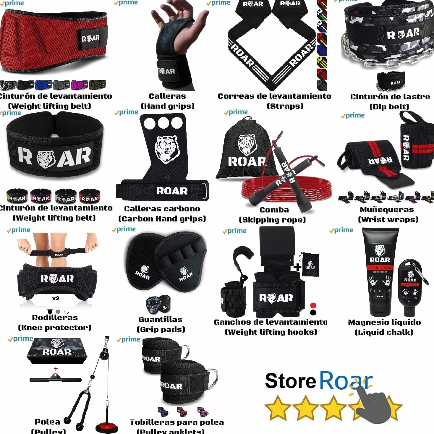 Roar® Pas lędźwiowy Gym, pas gimnastyczny dla mężczyzn i kobiet, pas do podnoszenia ciężarów, trójbój siłowy, podnoszenie ciężarów, kulturystyka, pas gimnastyczny dla mężczyzn, pas balastowy