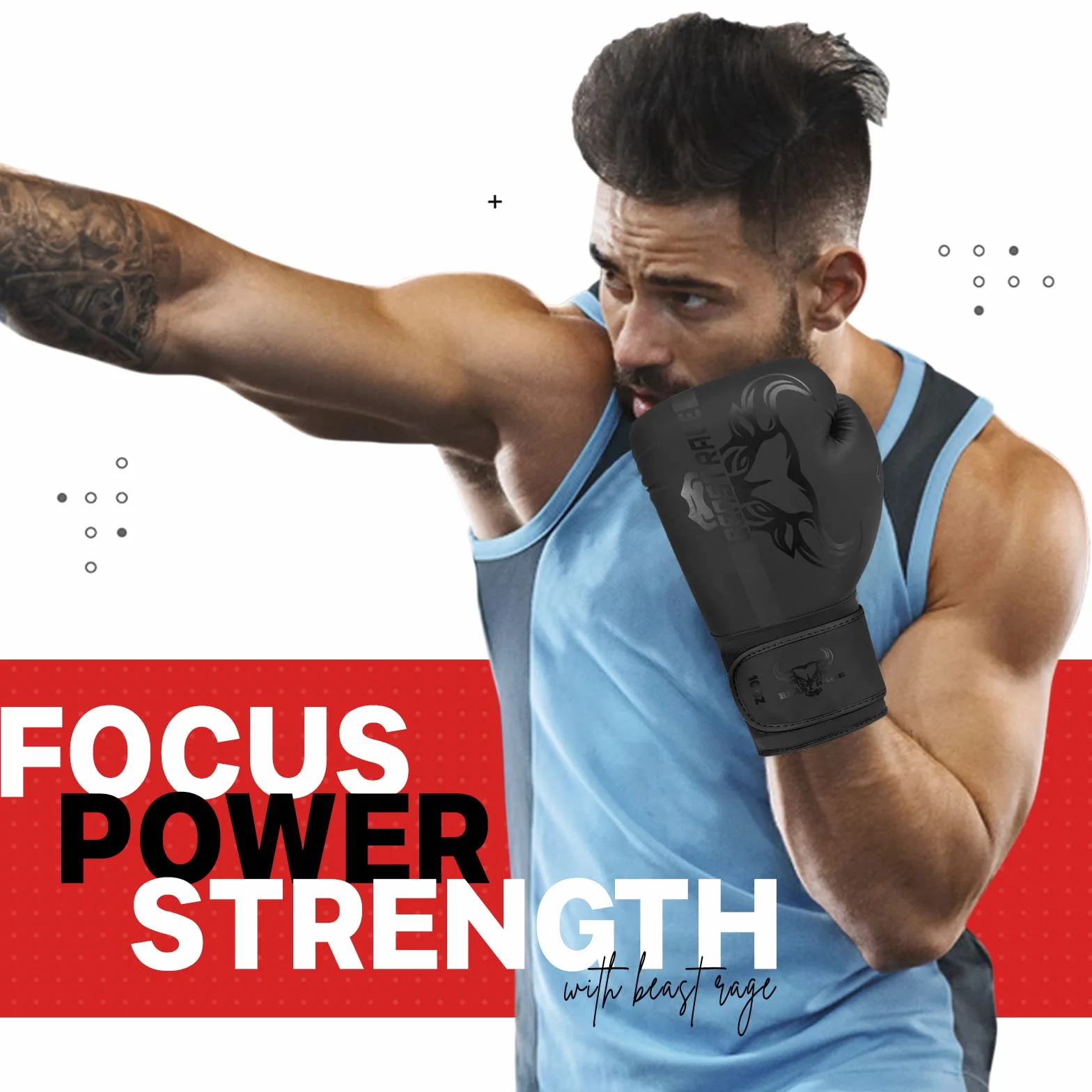 BEAST RAGE Rękawice bokserskie trening sparing Pro Impact Muay Thai MMA kickboxing mężczyźni kobiety dorosły ciężki worek bokserski podkładki ostrości rękawice prędkość trening wentylowana palma 8 10