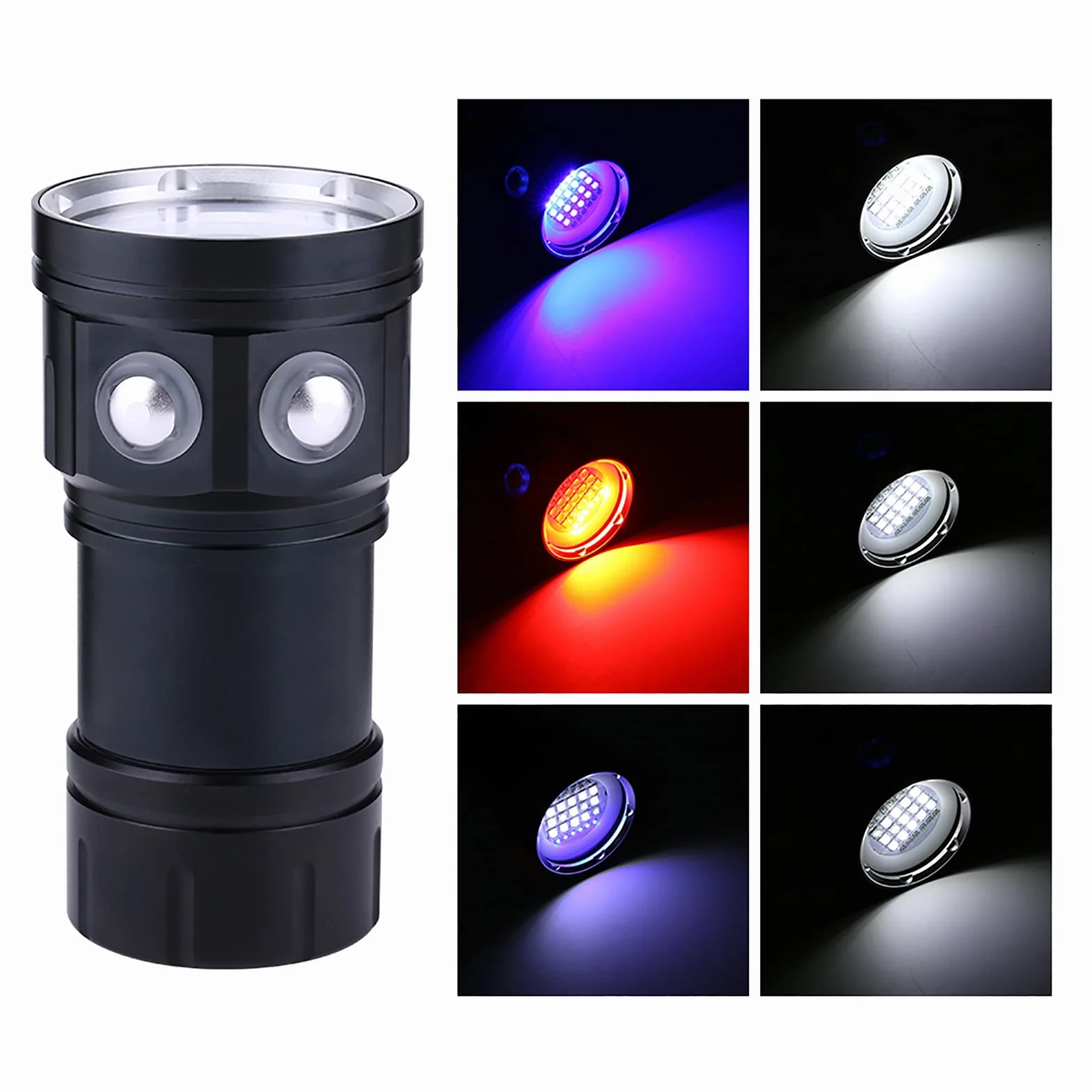 Latarka Nurkowa IPX8 18000lm LED 300-500m 3 Tryby