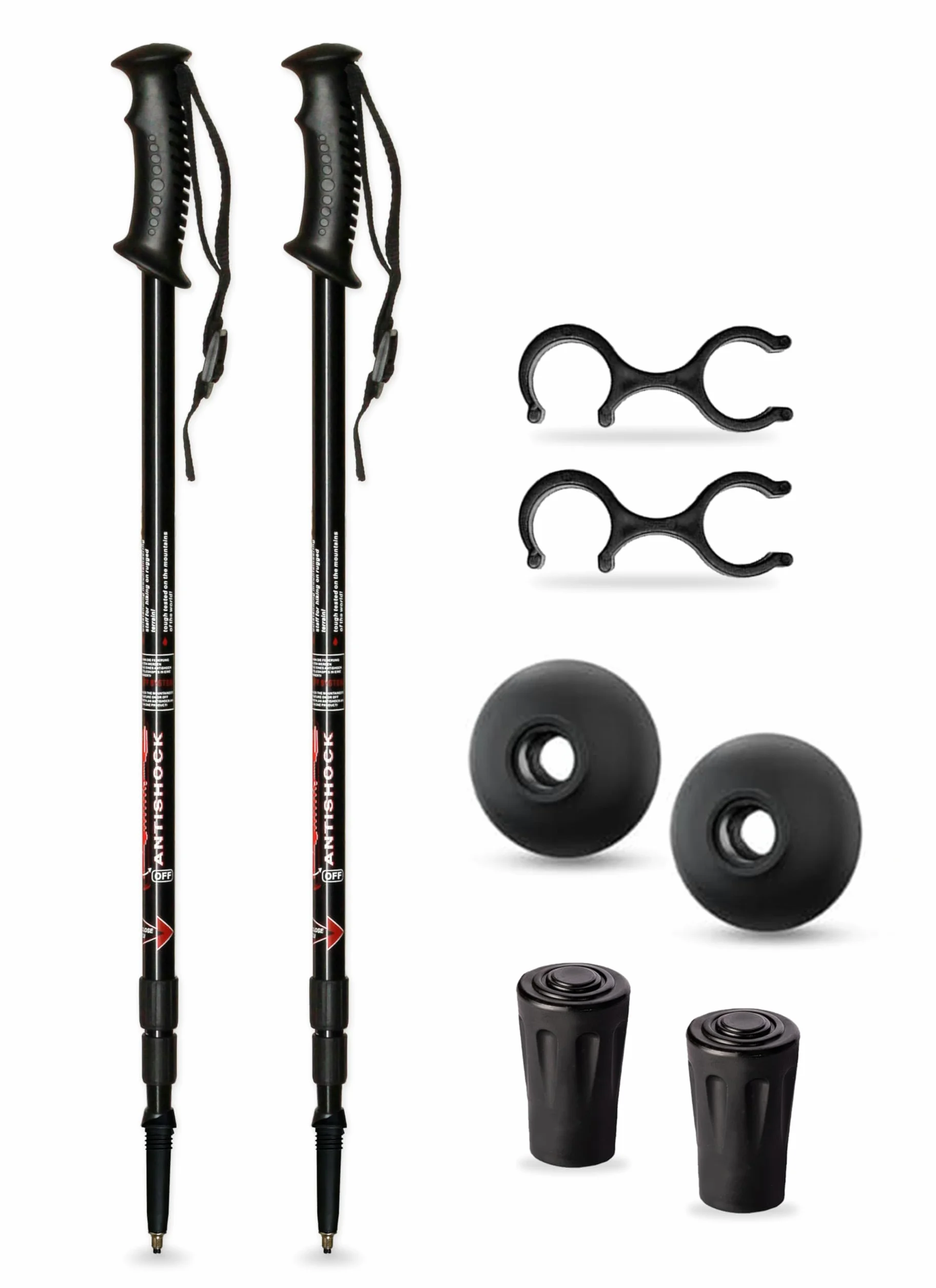 SB Kijki trekkingowe teleskopowe aluminiowe 65-135 cm antywstrząsowe