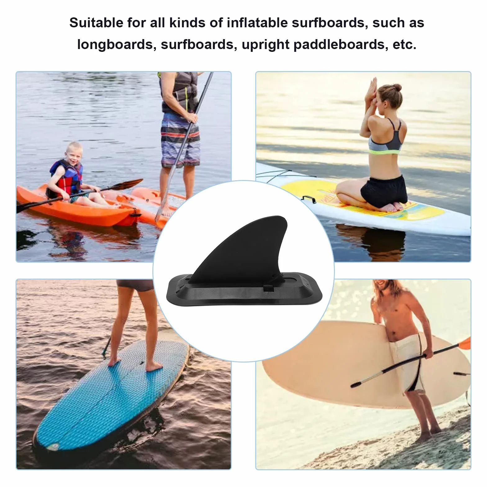 Jadeshay Uniwersalna płetwa, zdejmowana deska SUP do surfingu, SUP, do surfowania, deski do balansowania