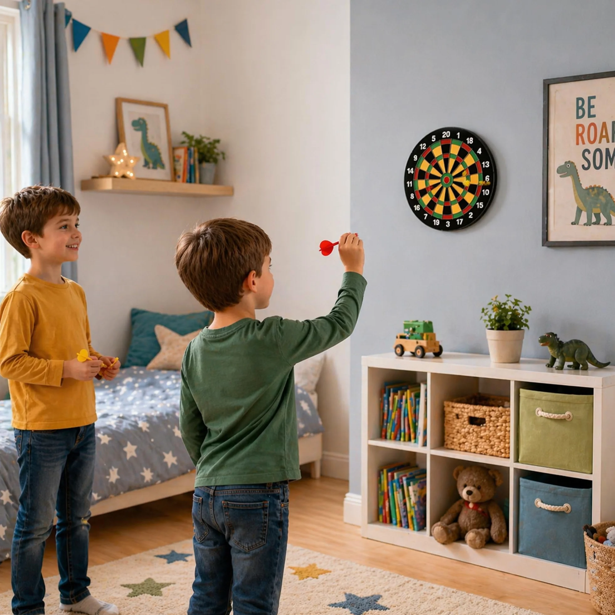 Karella Tarcza do darta magnes 40 cm model Family w zestawie 6 rzutek magnetycznych