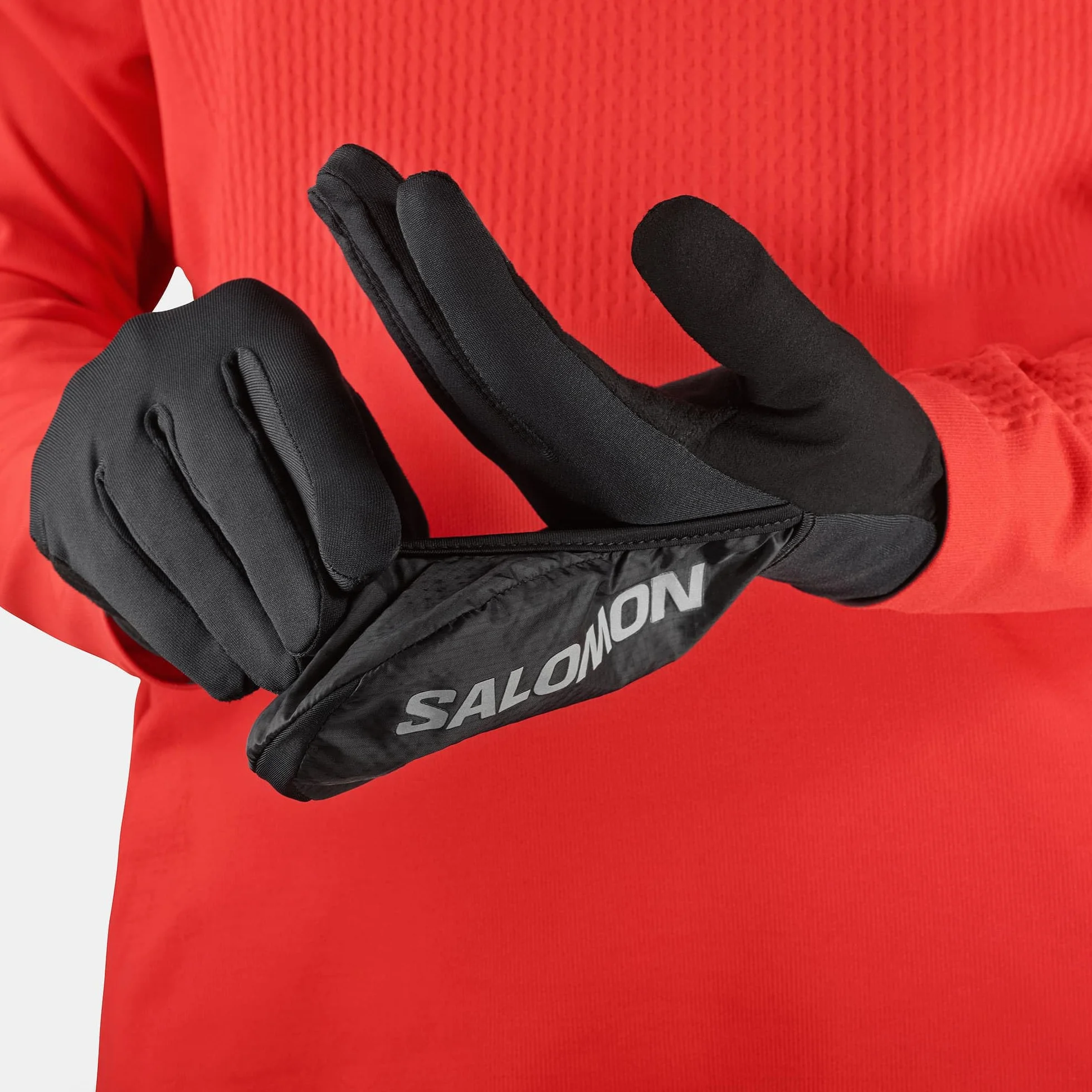 Salomon Fast Wing Zimowe rękawiczki unisex, lekkie, ochronne, wszechstronność, głęboki czarny, XL