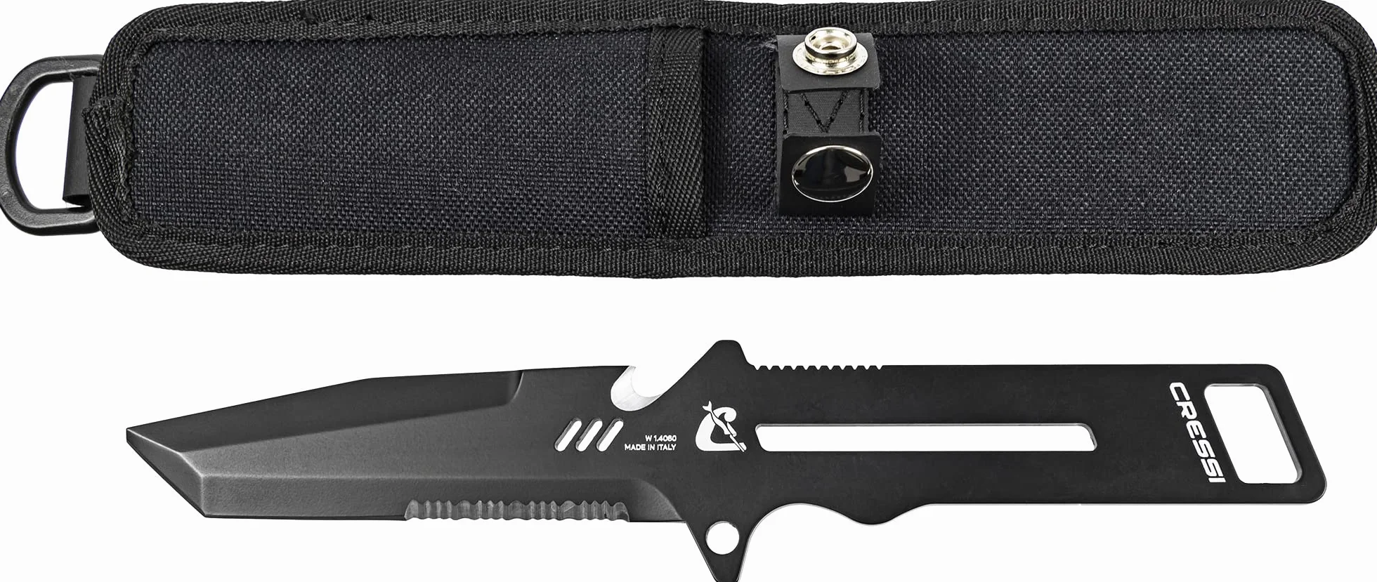 Cressi Unisex-Adult Kai Knife Profesjonalny Nóż Uniwersalny Do Nurkowania,Czarny,Jeden Rozmiar