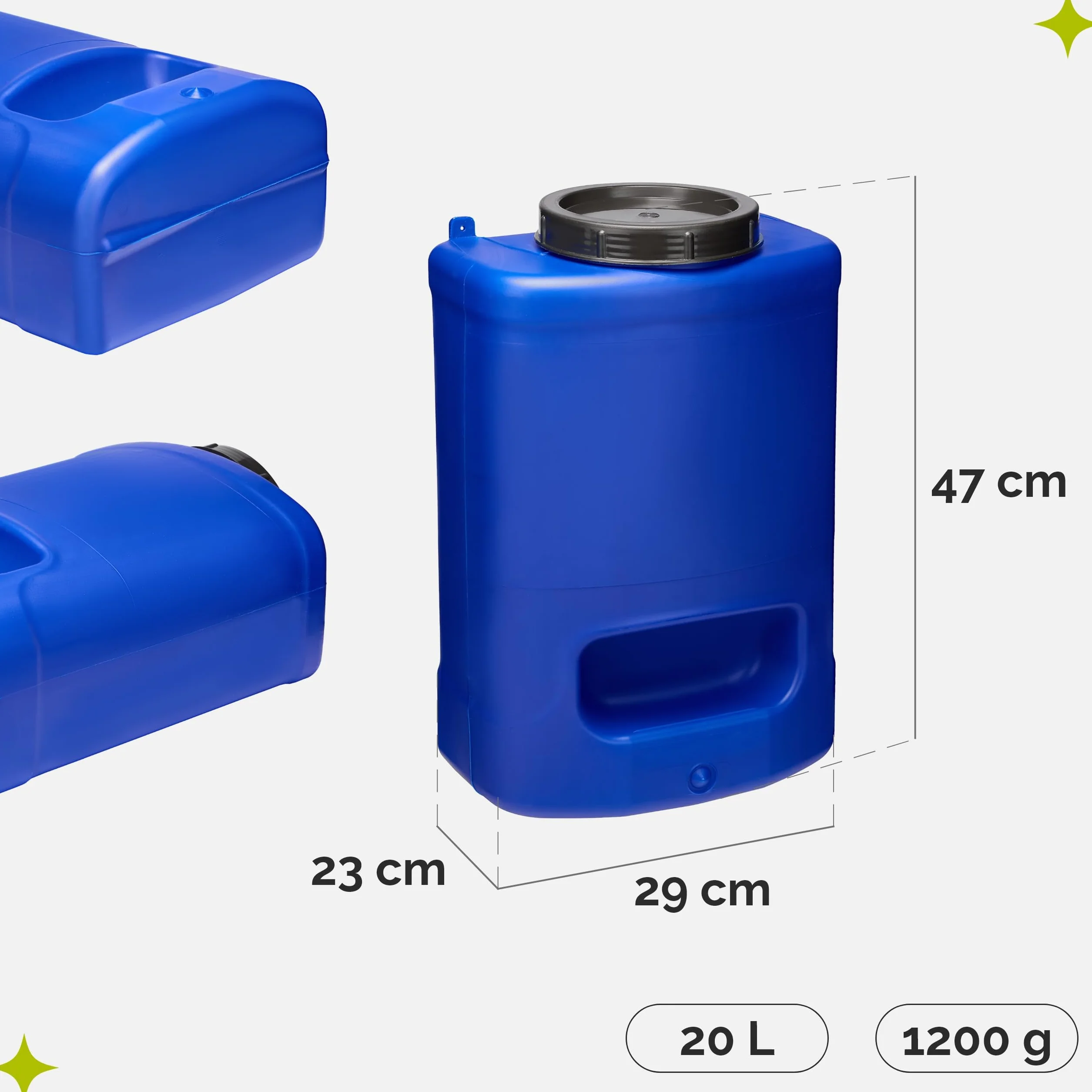 Garronda Kanister na wodę z kranikiem 20 L niebieski kempingowy outdoor