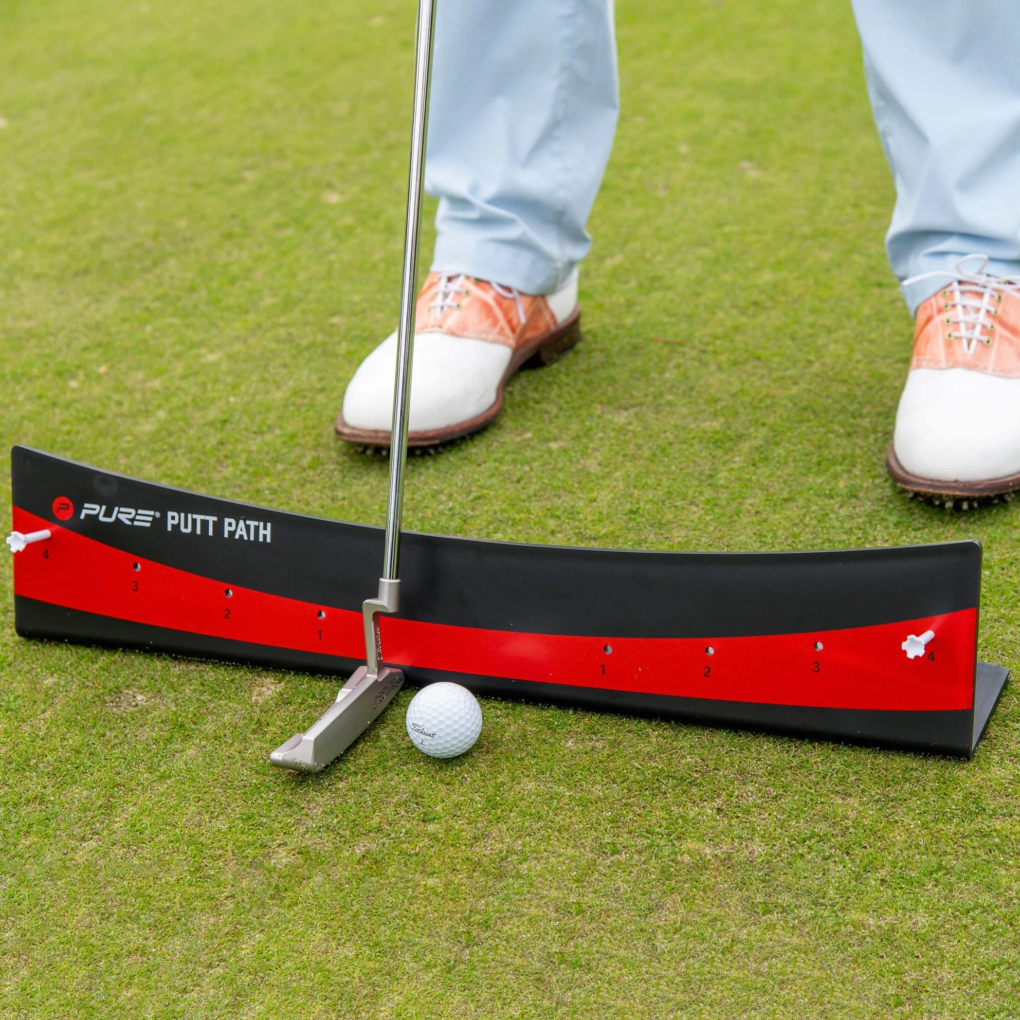 Pure2Improve Unisex Putt Path Putt Path - czarny/czerwony,