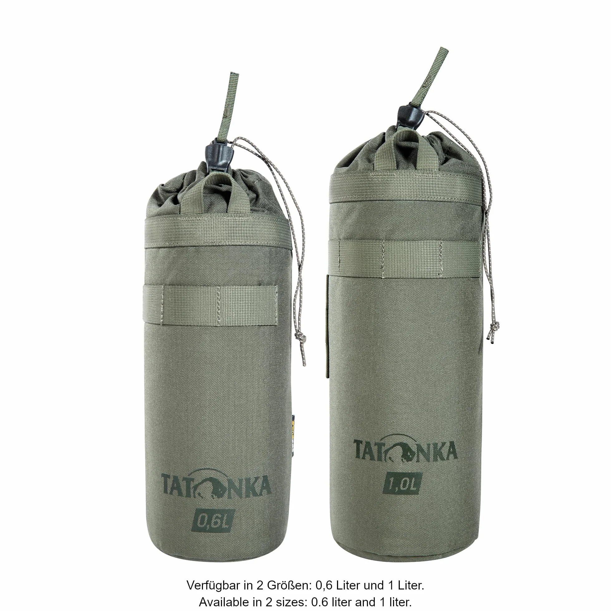 Tatonka Thermo Bottle Cover 1 l BC – pokrowiec izolacyjny na butelki na napoje o pojemności 1 litra – ze szlufkami do mocowania na plecaku (kompatybilny z OLLE), Stone Grey Olive