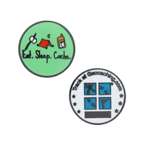 geo-versand Eat Sleep Cache Micro Geocoin Coin Geocaching