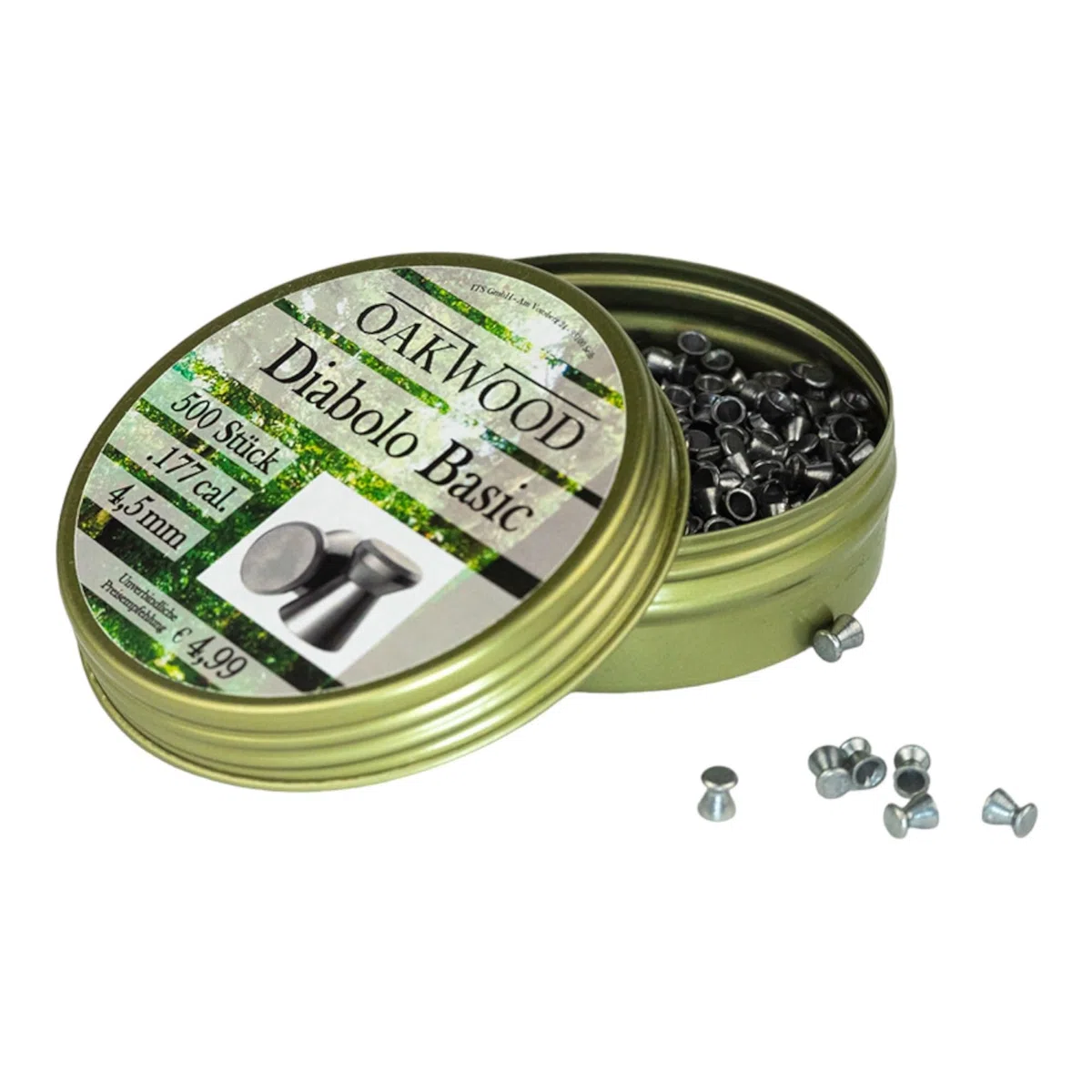500 strzałów OAKWOOD Basic DIABOLOS- kule do ochrony przed powietrzem - 4,5 mm - Made for Germany broń pneumatyczna w kalu: 4,5 nadaje się do diabolo