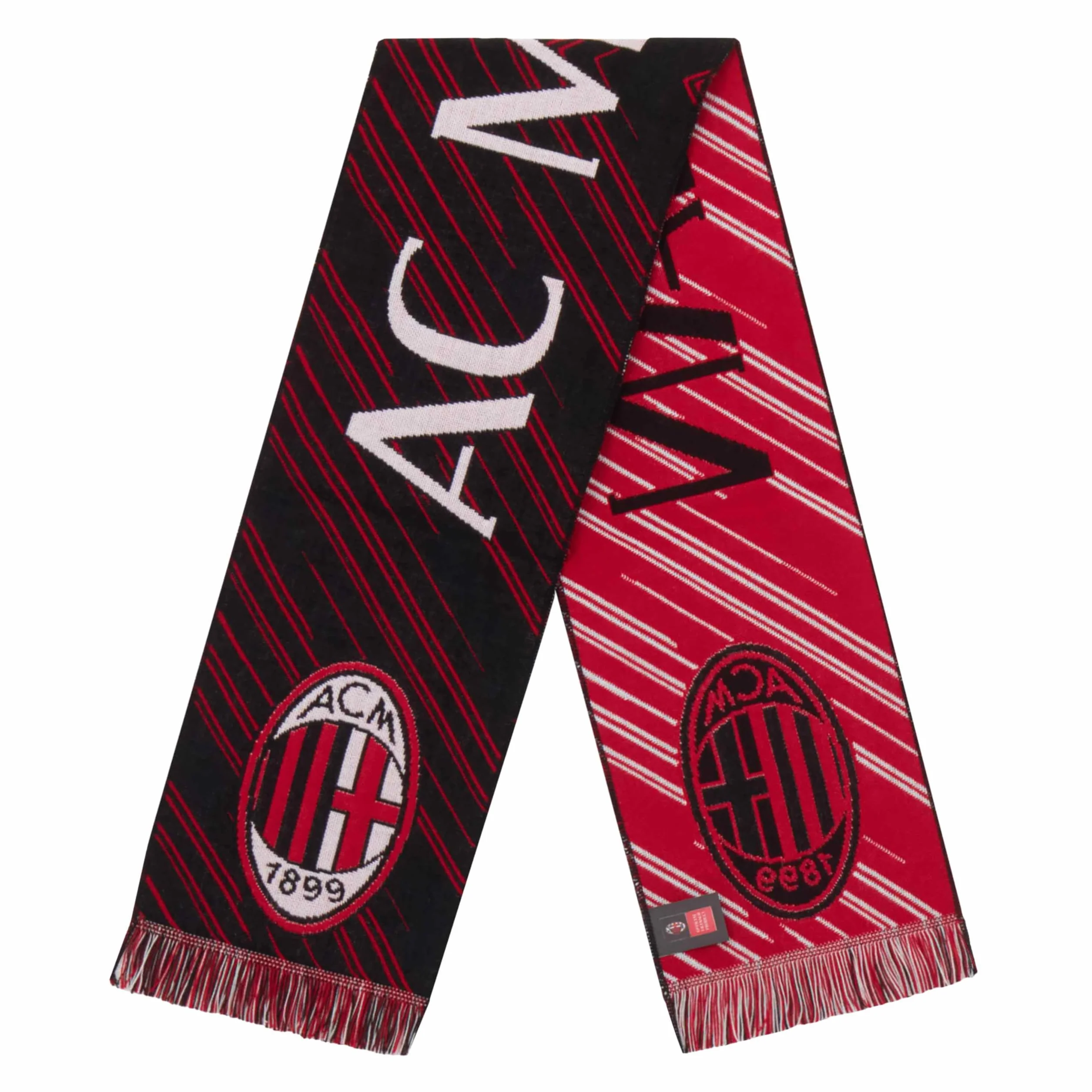 AC Milan, Oficjalny szalik, żakard, akryl, jeden rozmiar, grafika