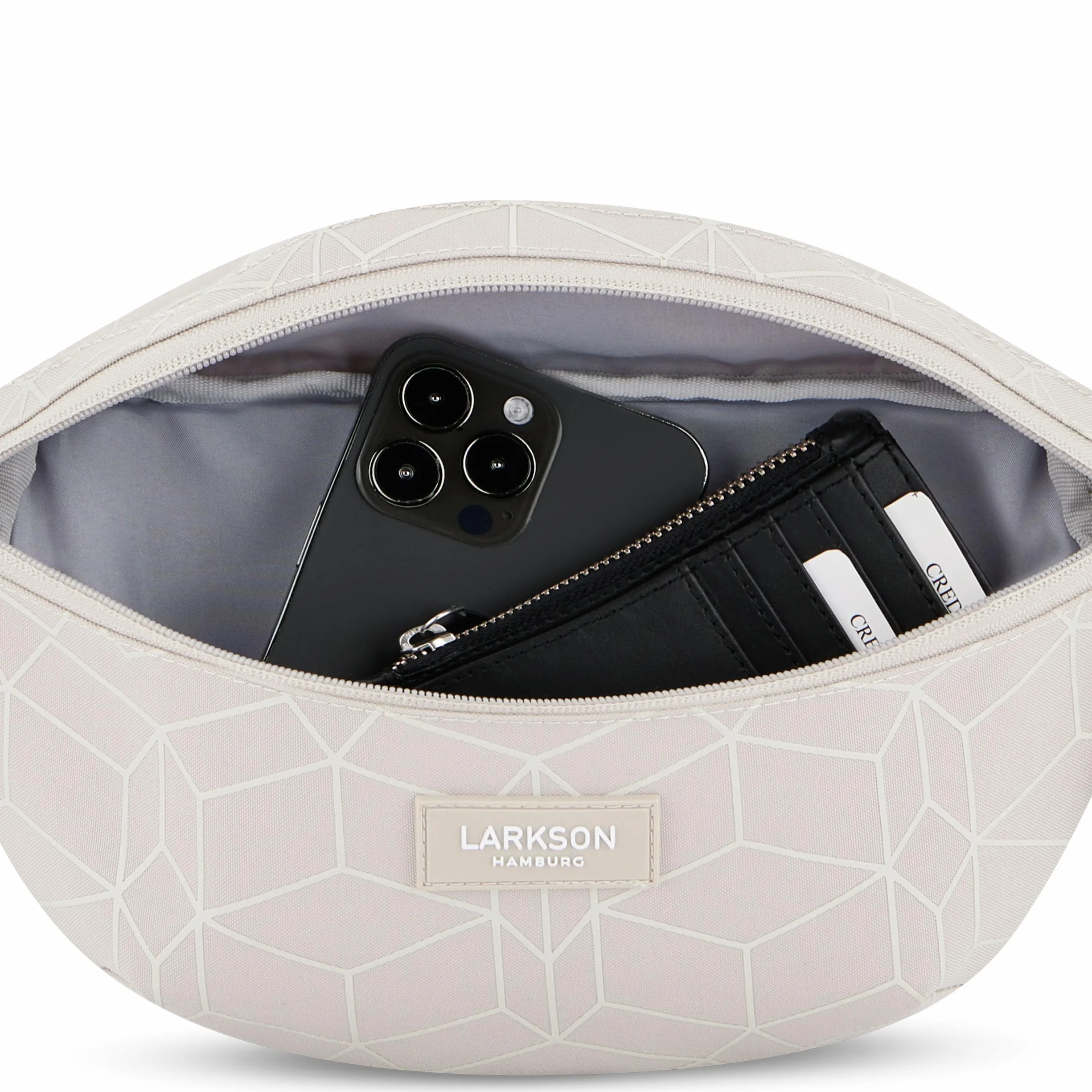 LARKSON Torba nerka damska i męska - Finn - saszetka biodrowa do uprawiania sportu na świeżym powietrzu w mieście - stylowa torba na pasek na festiwal - Crossbody Bag z paskiem - wodoodporna, Wzór