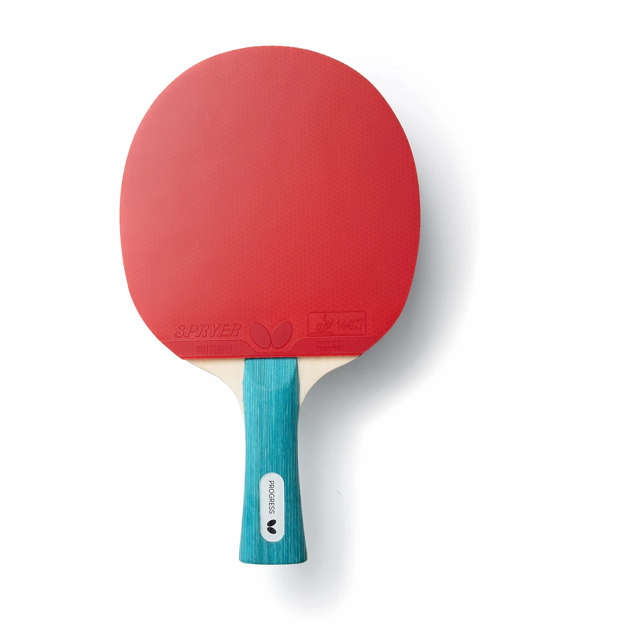 Rakietka do tenisa stołowego BUTTERFLY Progress | zaawansowana, profesjonalna rakietka do tenisa stołowego | czarna/czerwona guma z homologacją ITTF | antypoślizgowa powierzchnia