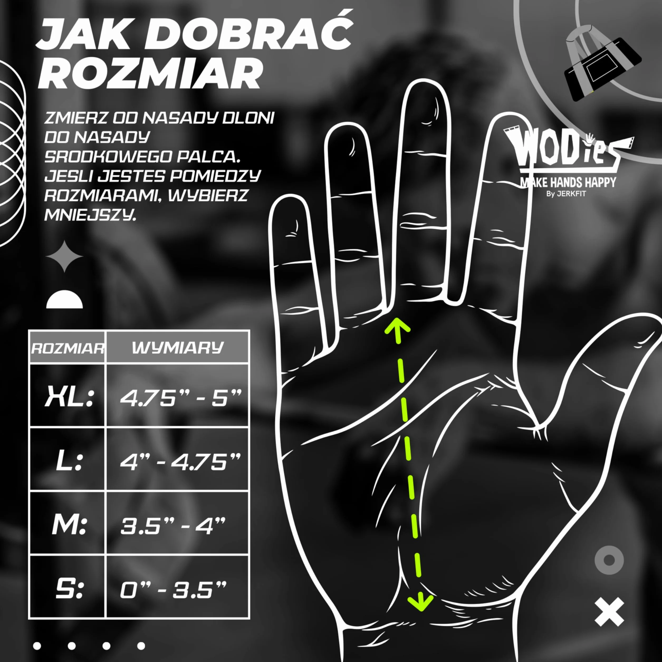 JerkFit WODies 3-otworowe uchwyty gimnastyczne z podparciem nadgarstka, bez lateksu, elastyczny uchwyt do treningu krzyżowego, WOD, podnoszenia ciężarów, wysokiej jakości uchwyty do podnoszenia dla