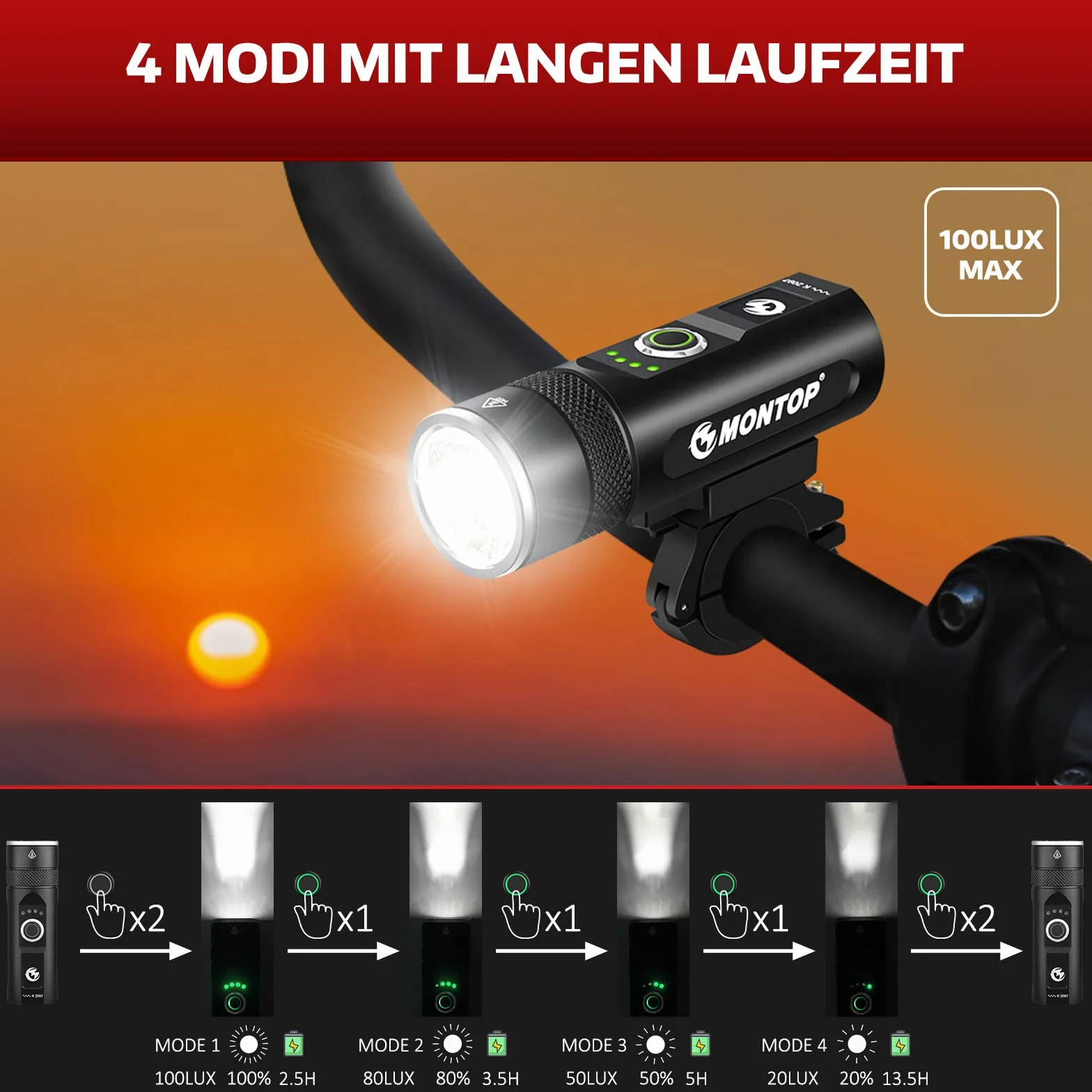 Dopuszczone do ruchu drogowego zestaw świateł rowerowych, akumulator USB, oświetlenie rowerowe LED, zestaw oświetlenia rowerowego, zestaw oświetlenia rowerowego, w zestawie światła przednie i tylne,