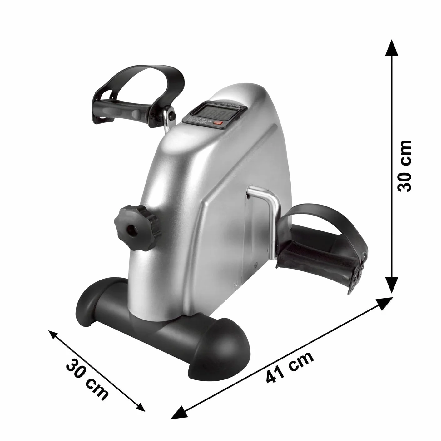Rower treningowy rehabilitacyjny 2w1 kompaktowy srebrny