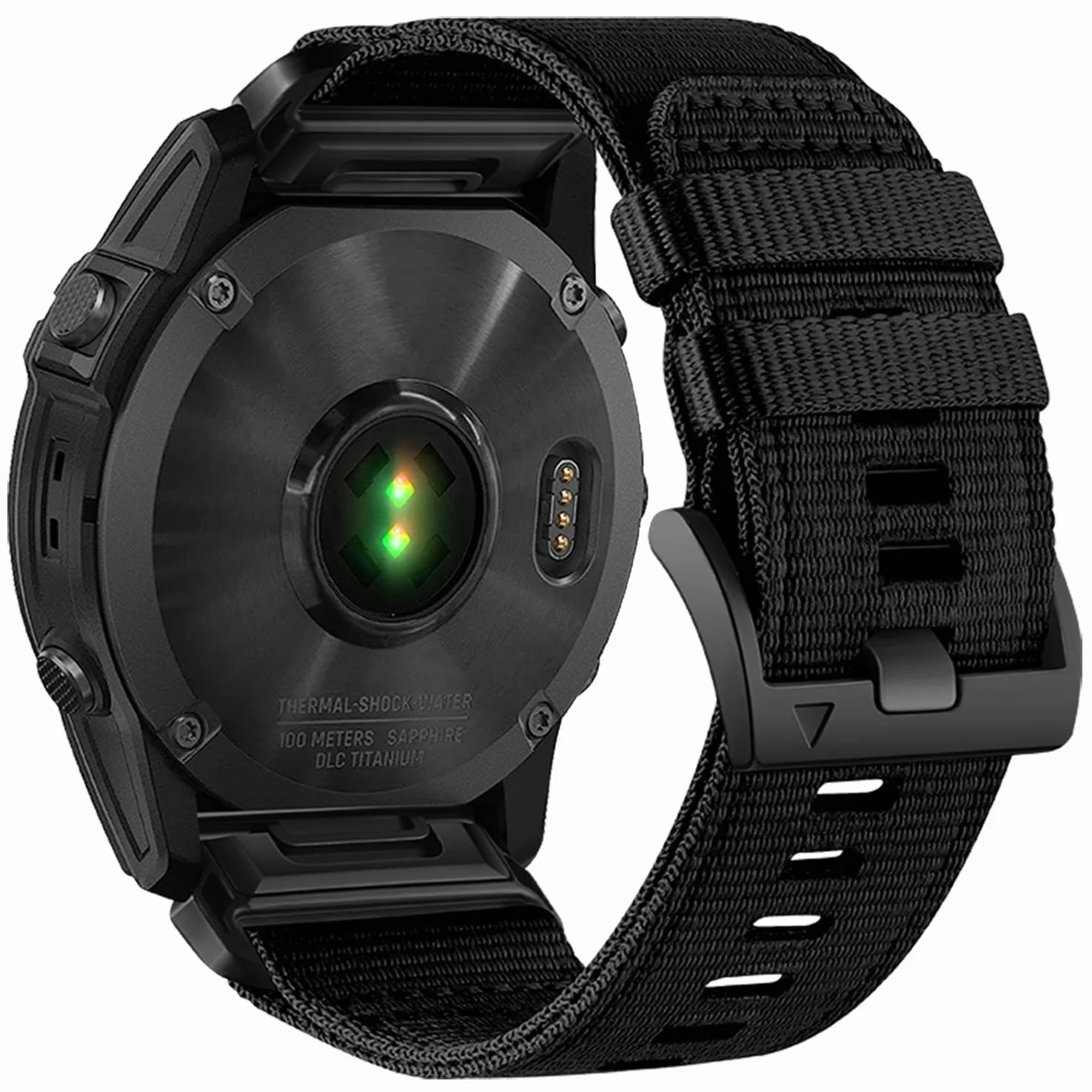 YOOSIDE Wytrzymały nylonowy pasek do zegarka Garmin Fenix 7X / Fenix 6X / Fenix 5X / Enduro, szybkie dopasowanie, 26 mm, regulowany, tkany, nylonowy, sportowa opaska na nadgarstek z zapięciem ze stali
