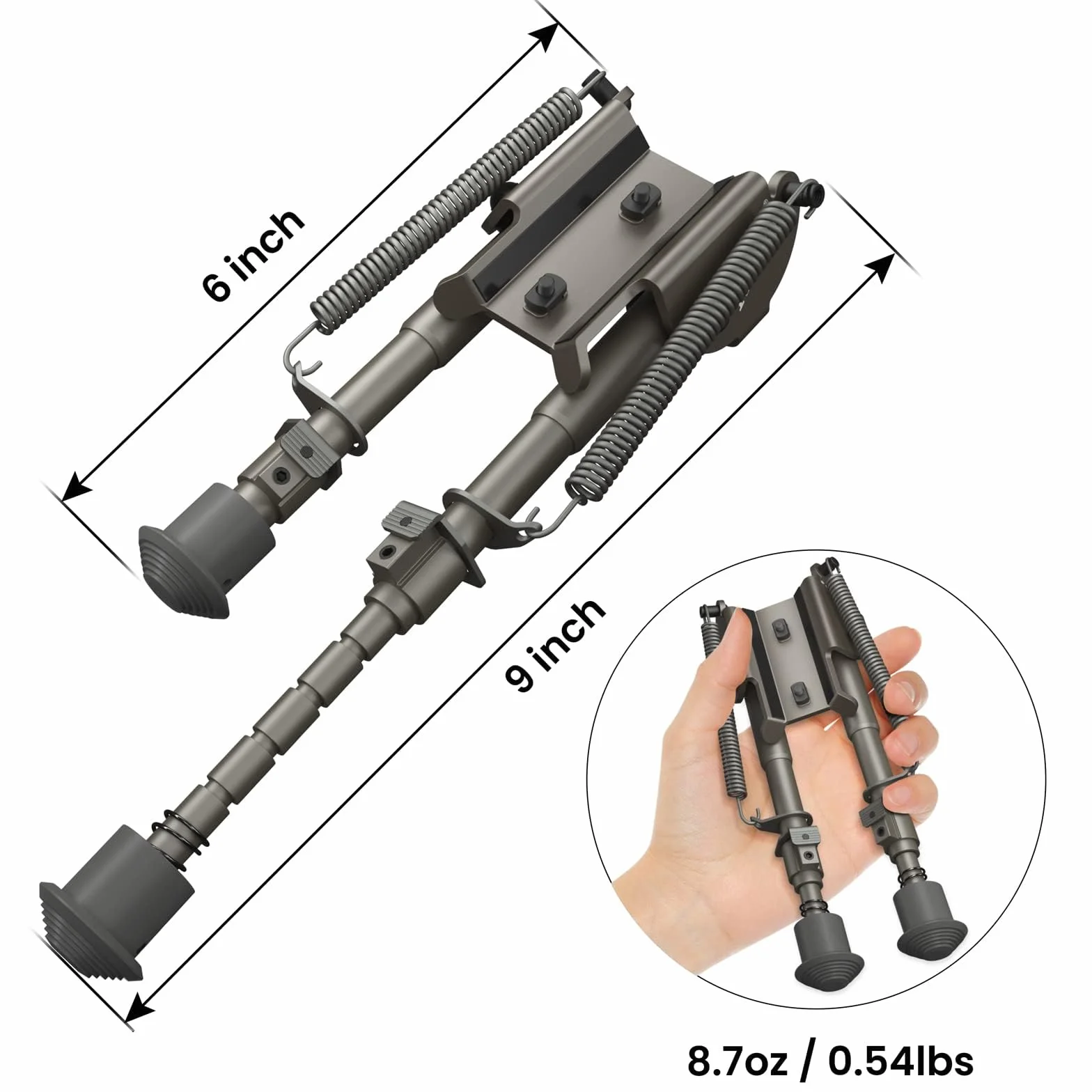 Feyachi B13 M Lock Bipod 6-9 cali Lekki dwójnóg Rilfe bezpośrednio mocowany do systemu M Lock do polowania i strzelania