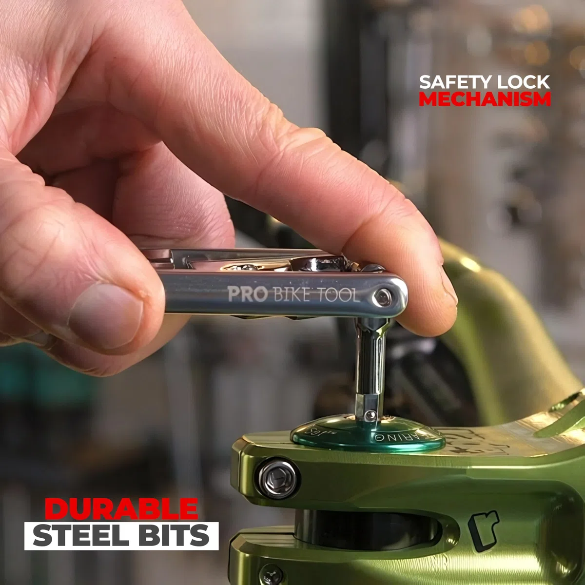 PRO BIKE TOOL Narzędzie wielofunkcyjne 17 w 1 – niezawodne, kompaktowe, lekkie – zestaw narzędzi rowerowych do rowerów wyścigowych i górskich – masywna stal nierdzewna, w zestawie torba
