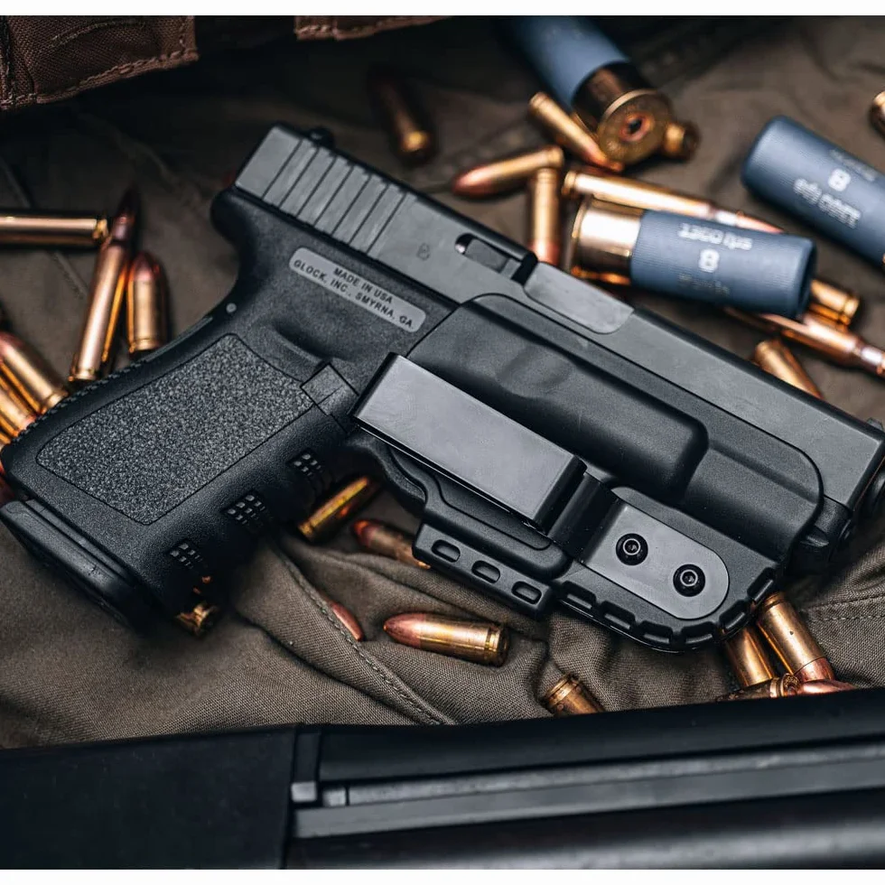 Wewnętrzny ściągacz kabura do Glock17 Glock19 Glock26, IWB kabura pasuje do wszystkich modeli Gen3, Gen4 i Gen5 Glock z komorą 9 mm i wyższą, jak G17, 19, 22, 23, 31, 32, leworęczny, praworęczny,