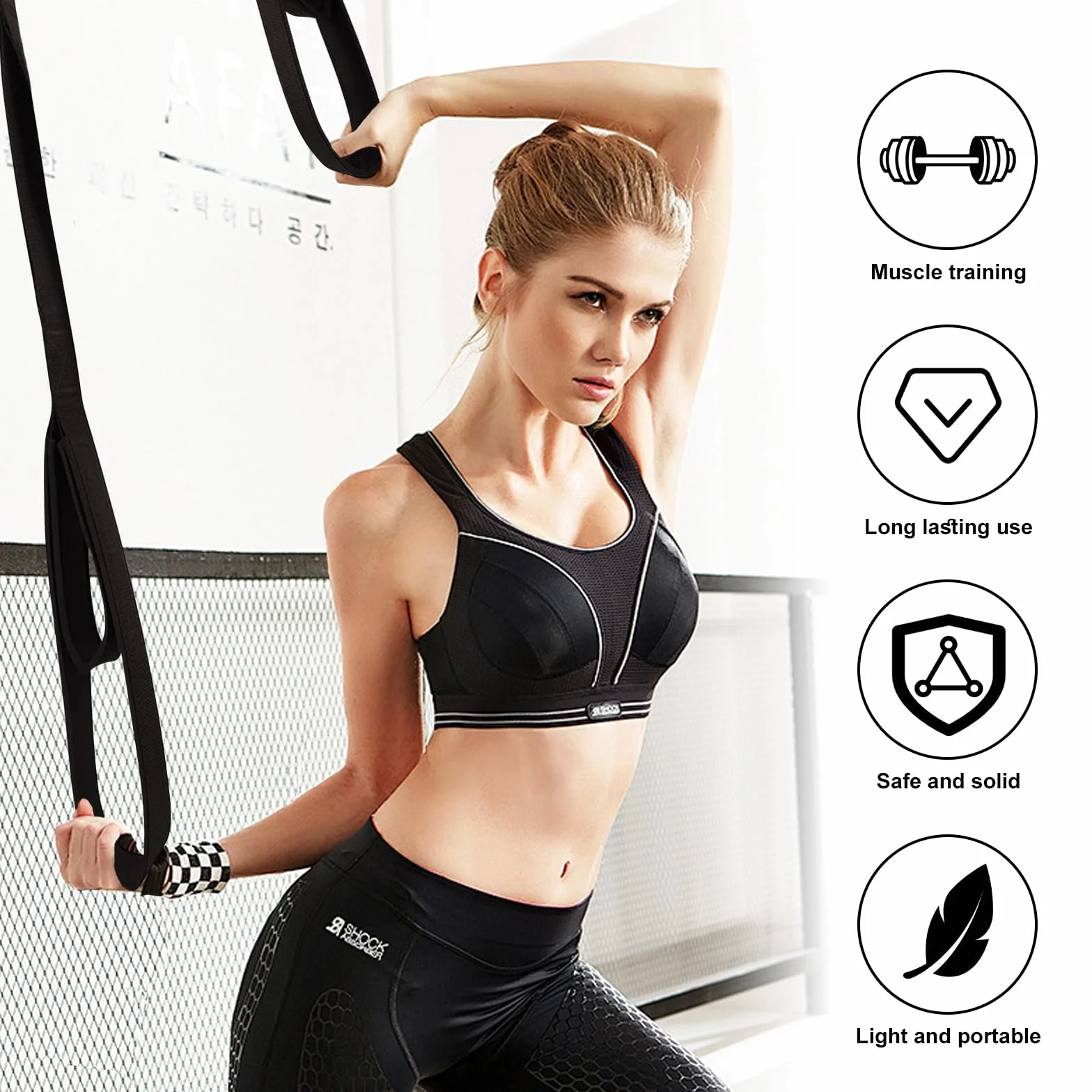 Linka Triceps,Akcesoria do siłowni Kabel do trakcji Długi Triceps Dwa Rozmiary W Jednym Triceps Kabel Trakcyjny do Push-Downs, Abs i Facepulls do użytku w domu lub na siłowni