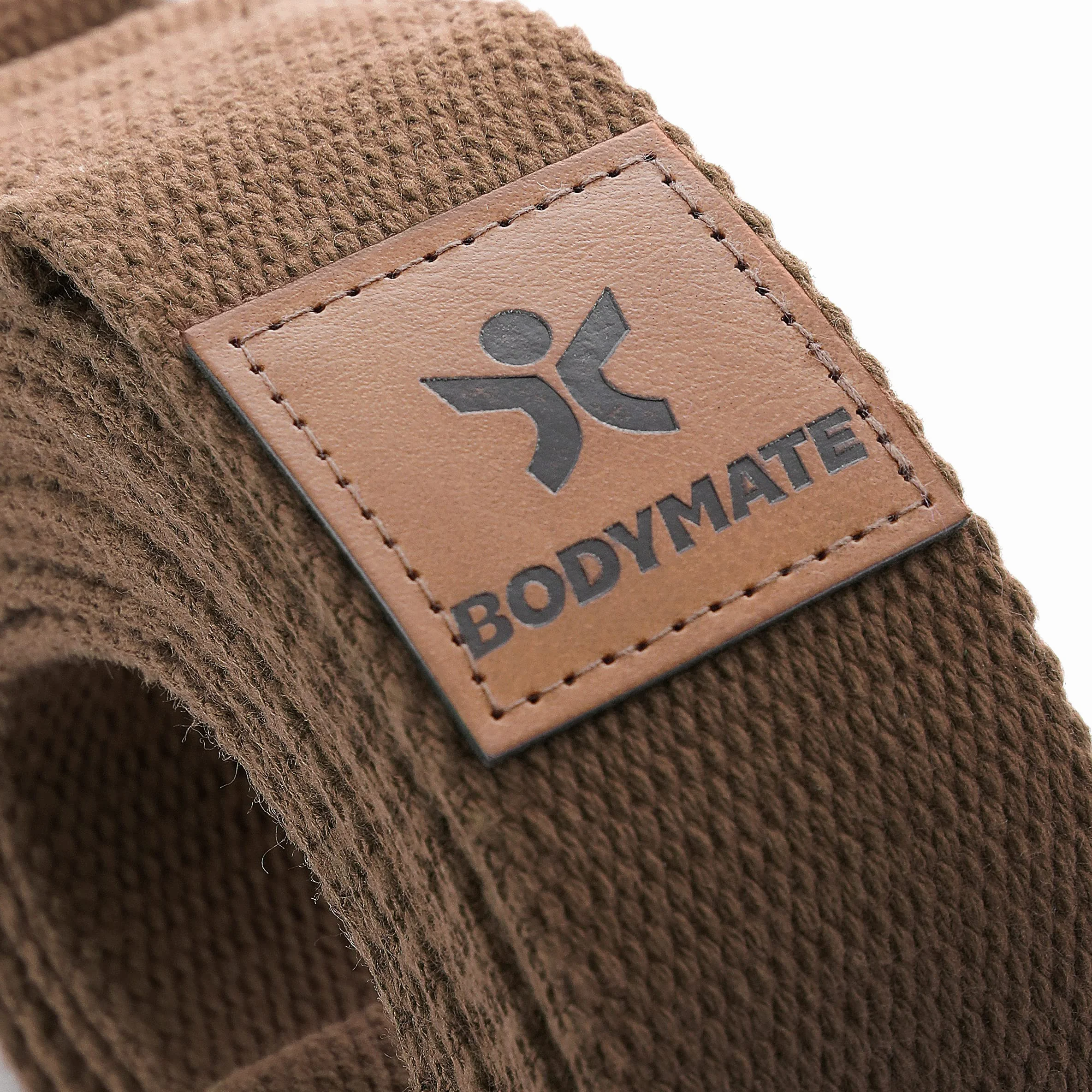 BODYMATE pasek do jogi z metalowym zapięciem, dla początkujących i zaawansowanych, ze 100%-owej bawełny, długość 250 cm, szerokość 3,8 cm