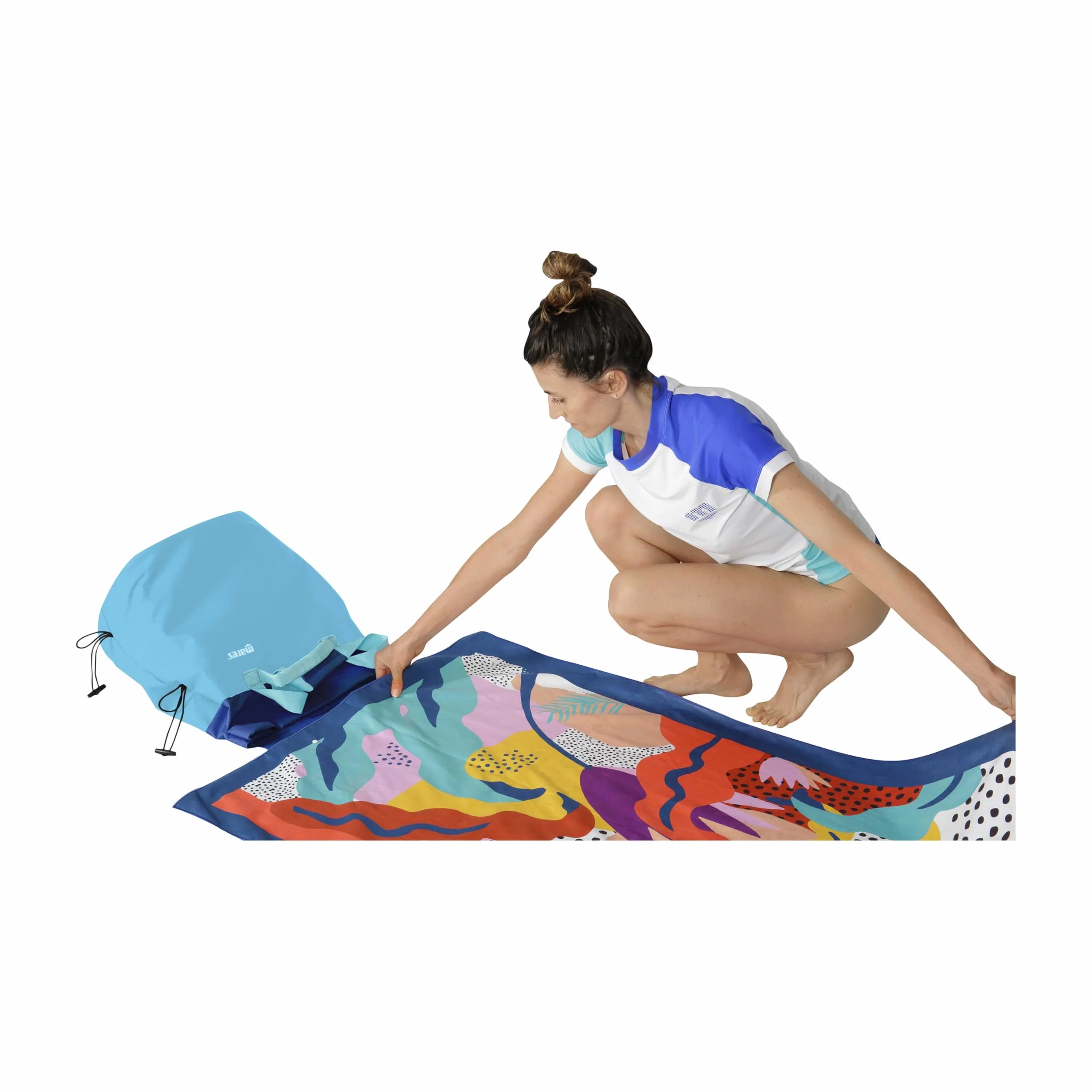 Mares Seaside Towel, Unisex Telo Stute, Ręcznik z Mikrofibry, Wielokolorowe
