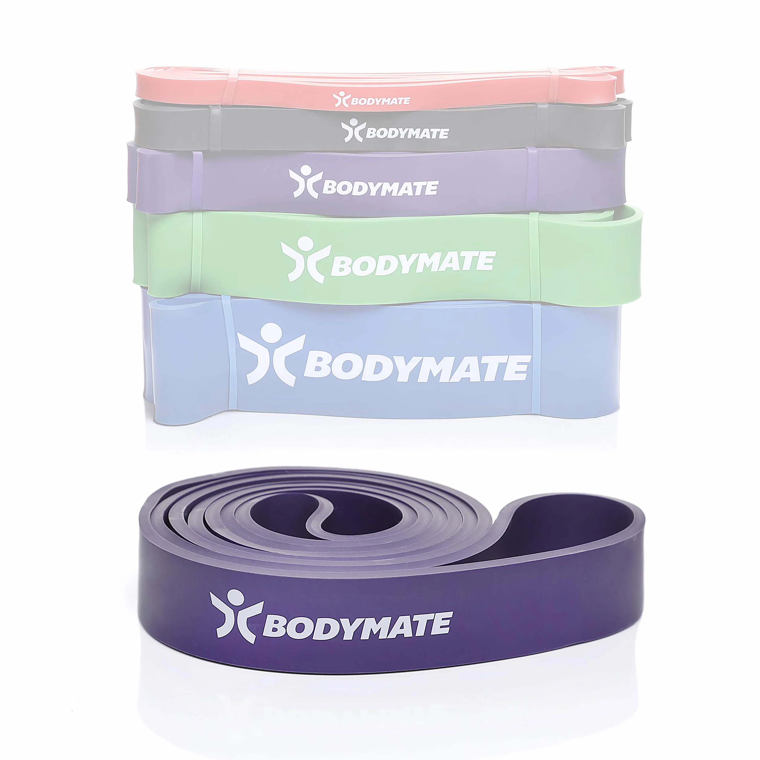 BODYMATE taśma fitness 208 cm guma oporowa naturalny lateks do ćwiczeń siłowych