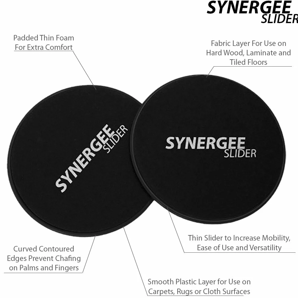 Synergee Core Sliders dwustronne do treningu brzucha na dywan i podłogę