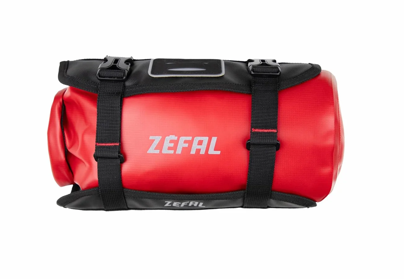 ZEFAL Z Adventure F5 - Torba na kierownicę rowerową 5 L - wodoodporna i uniwersalna torba na kierownicę do roweru górskiego, szosowego i żwirowego, czerwono-czarna, pojemność 5 l, 320 g