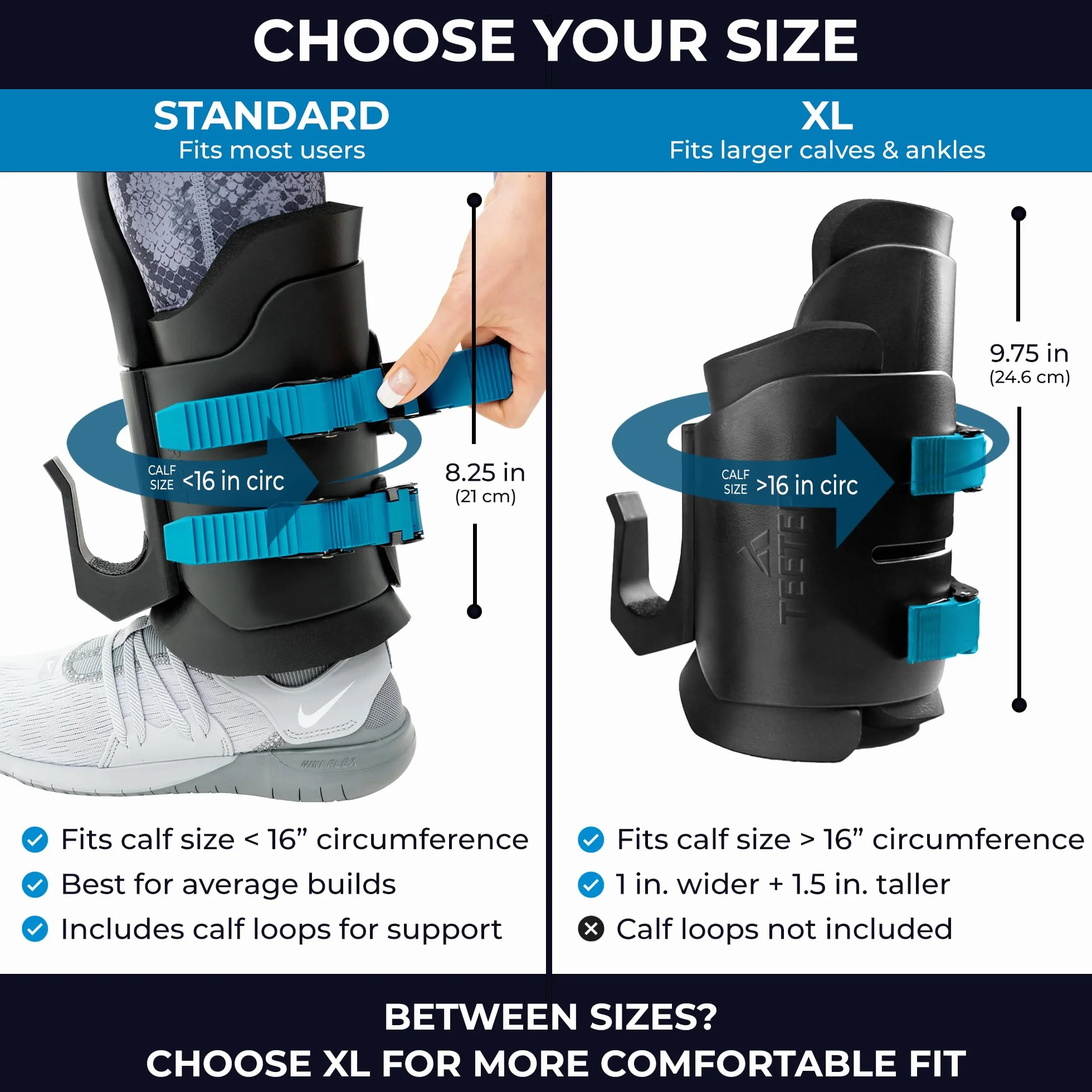 Teeter EZ-Up Gravity Boots Inversion Decompression Stretching Back Pain Relief Core Strength Sit Ups