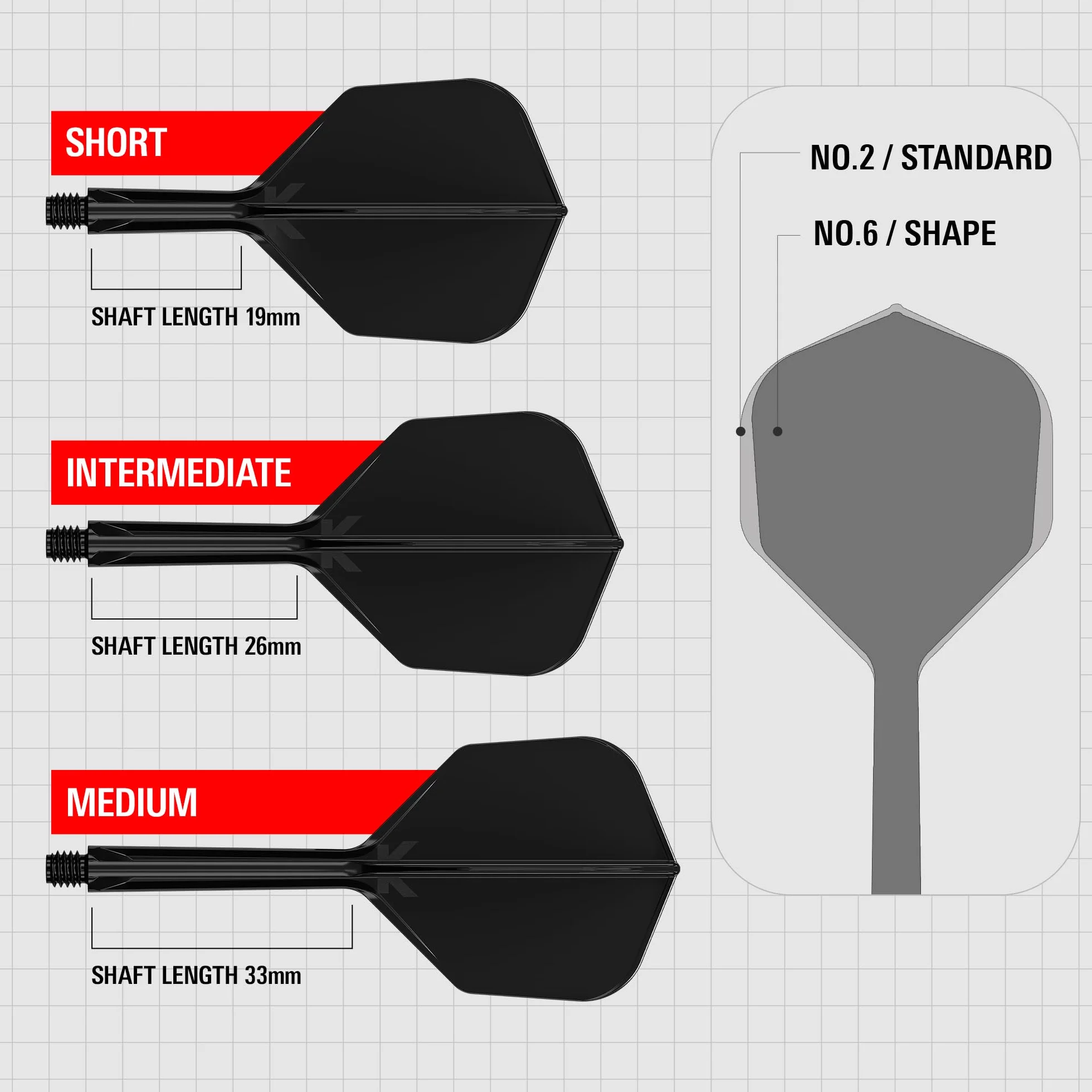 Target Darts K-Flex Integrated Dart Flights and Shafts, Kflex 9 Pack Bundle, Wielopak - K Flex 3 kolory | Czarny, Biały, Przezroczysty, Czerwony, Zielony, Niebieski, Różowy, Pomarańczowy, Żółty