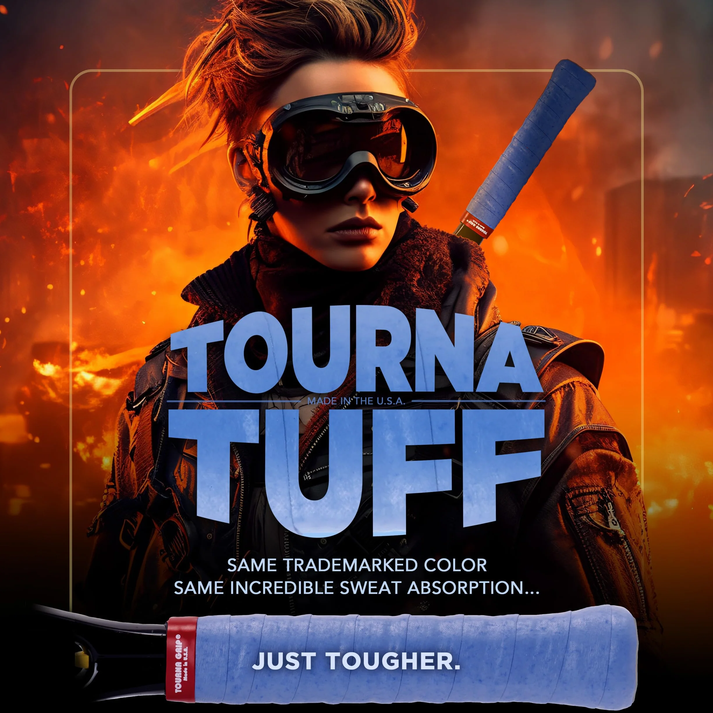 Tourna Tuff 3-pak, znak towarowy niebieski, (TUFF-1-XL)