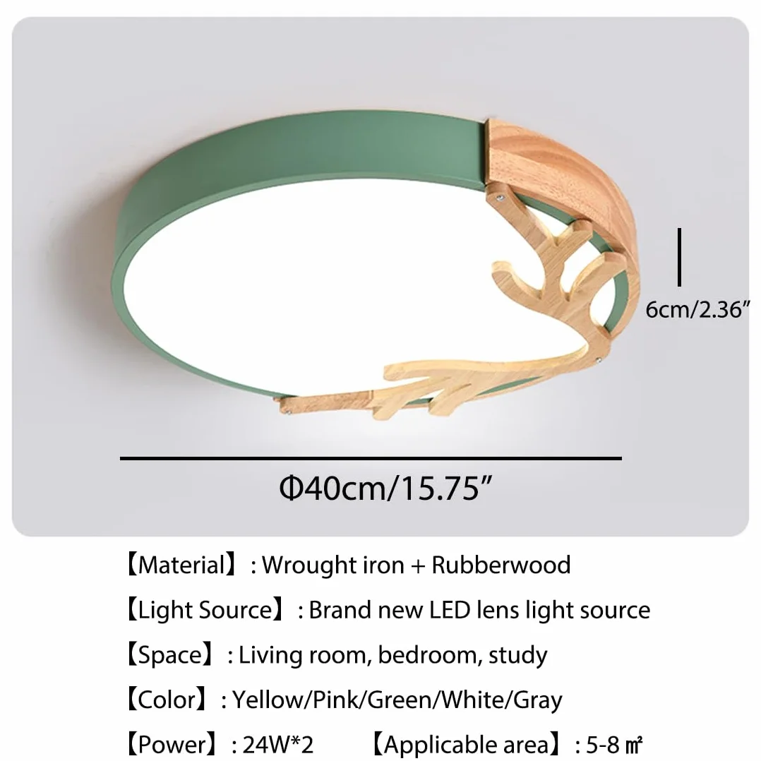 Lampa sufitowa LED 3000-6000 K okrągła z kutego żelaza różowa 40 cm