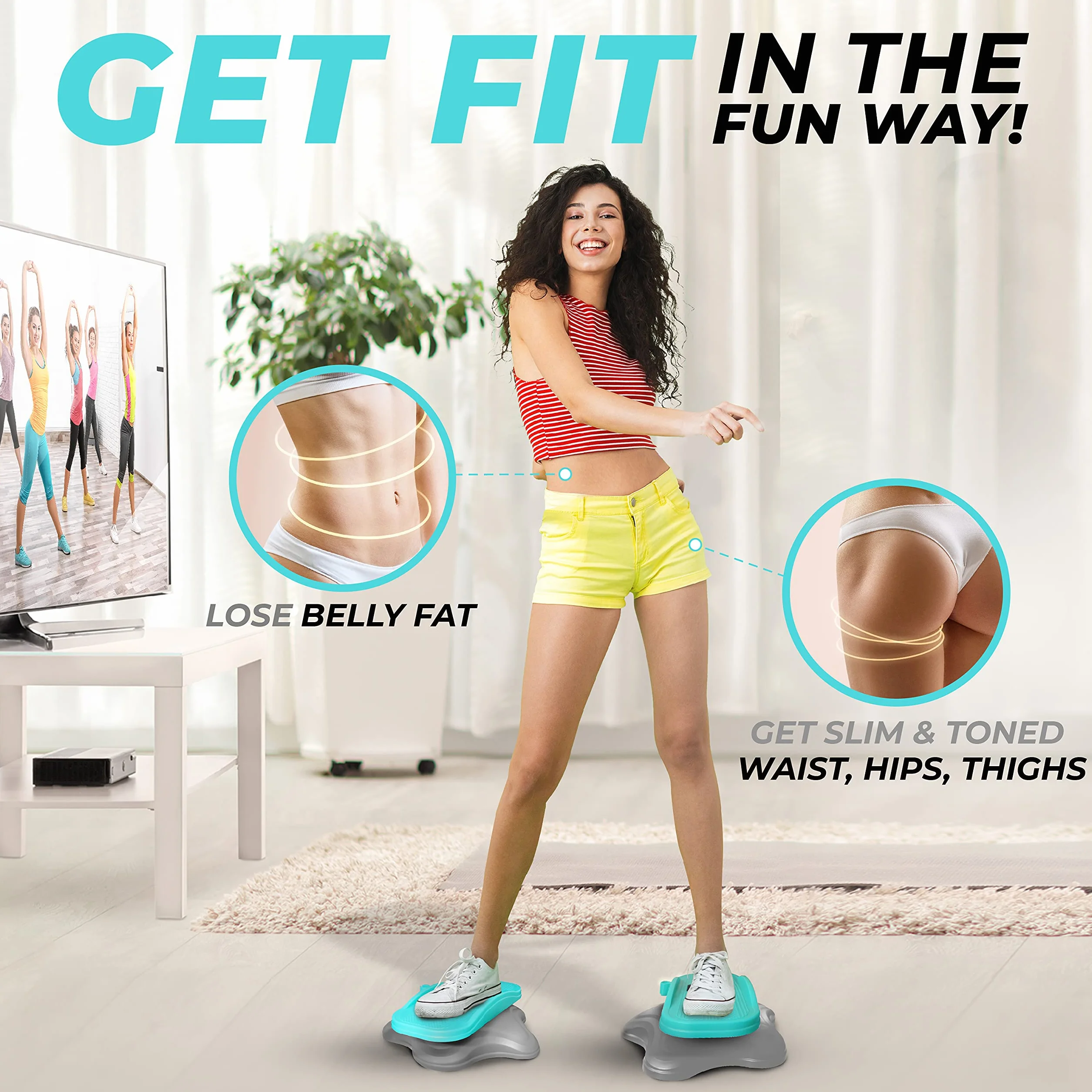 Yes4All Twist Waist Disc - Fitness Talia Twister nowej generacji Fitness Talia Twist Disc do wielofunkcyjnej podeszwy stóp Sprzęt fitness do domu, wyszczuplający sprzęt sportowy
