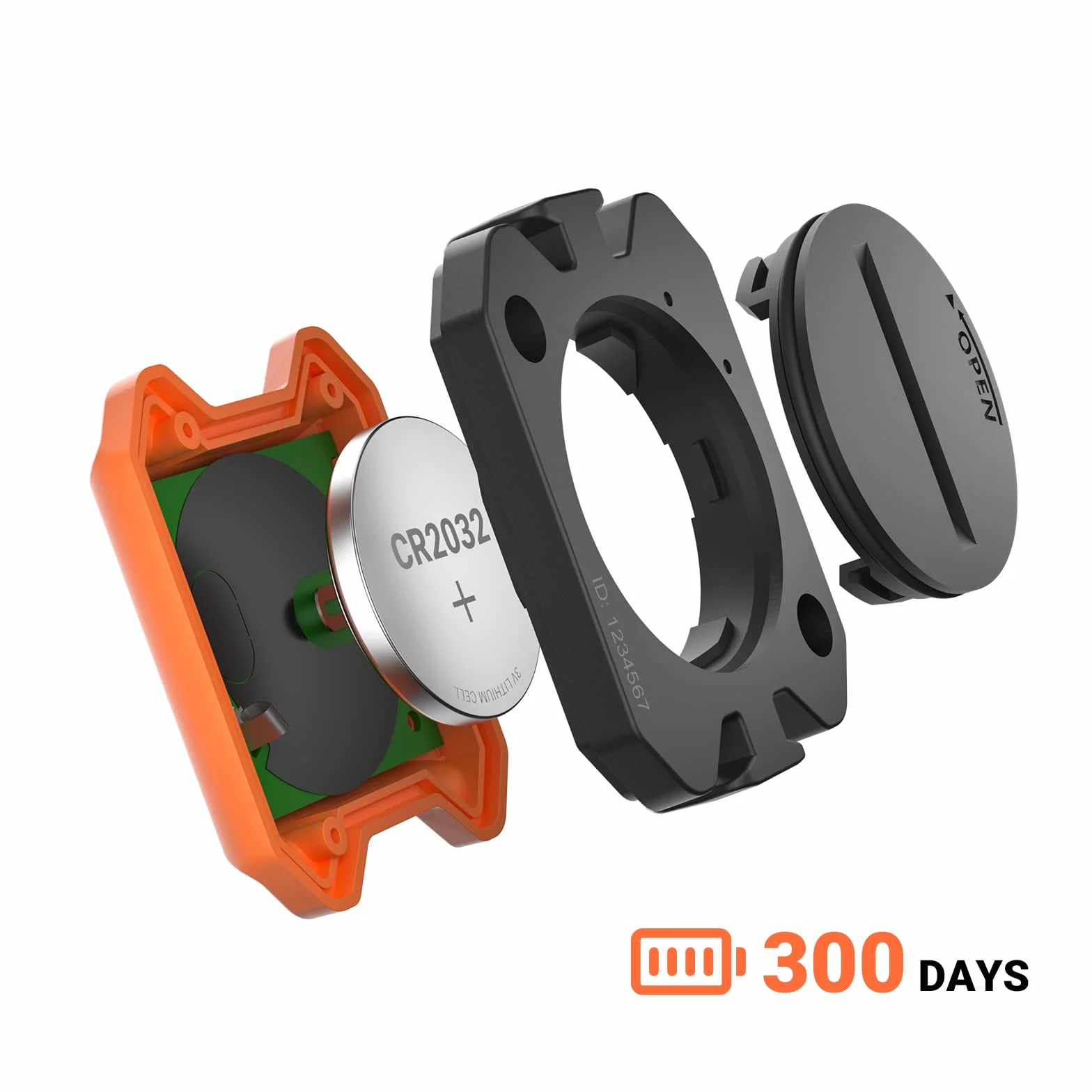 moofit CS8 czujnik prędkości rowerowej i czujnik rytmu, bezprzewodowa prędkość Bluetooth i ANT+, czujnik odległości i czujnik rytmu z wodoodporną technologią IP67, kolor pomarańczowy