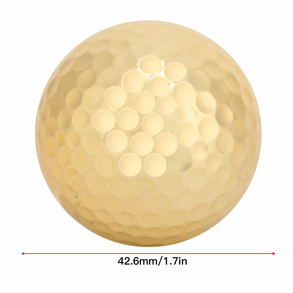 Złote Piłki Golfowe Pozłacane Dwuwarstwowe 4 szt. Akcesoria Golfowe