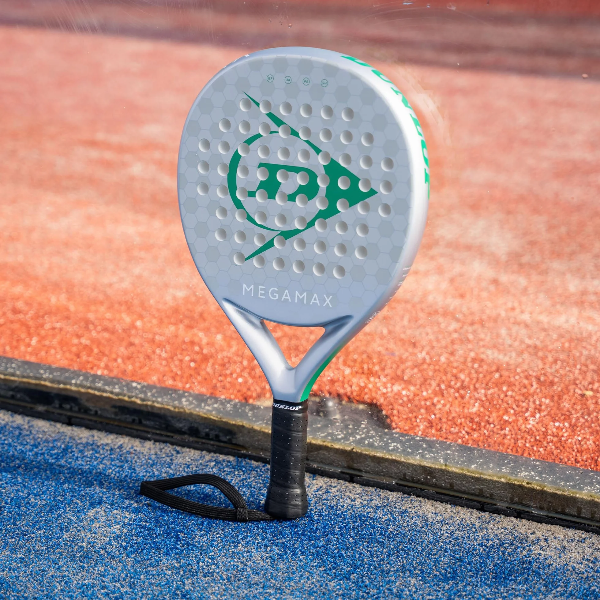 DUNLOP Padel Bat Megamax Silver – okrągła ramka grafitowa – Medium Balance Pro EVA Core – dla początkujących