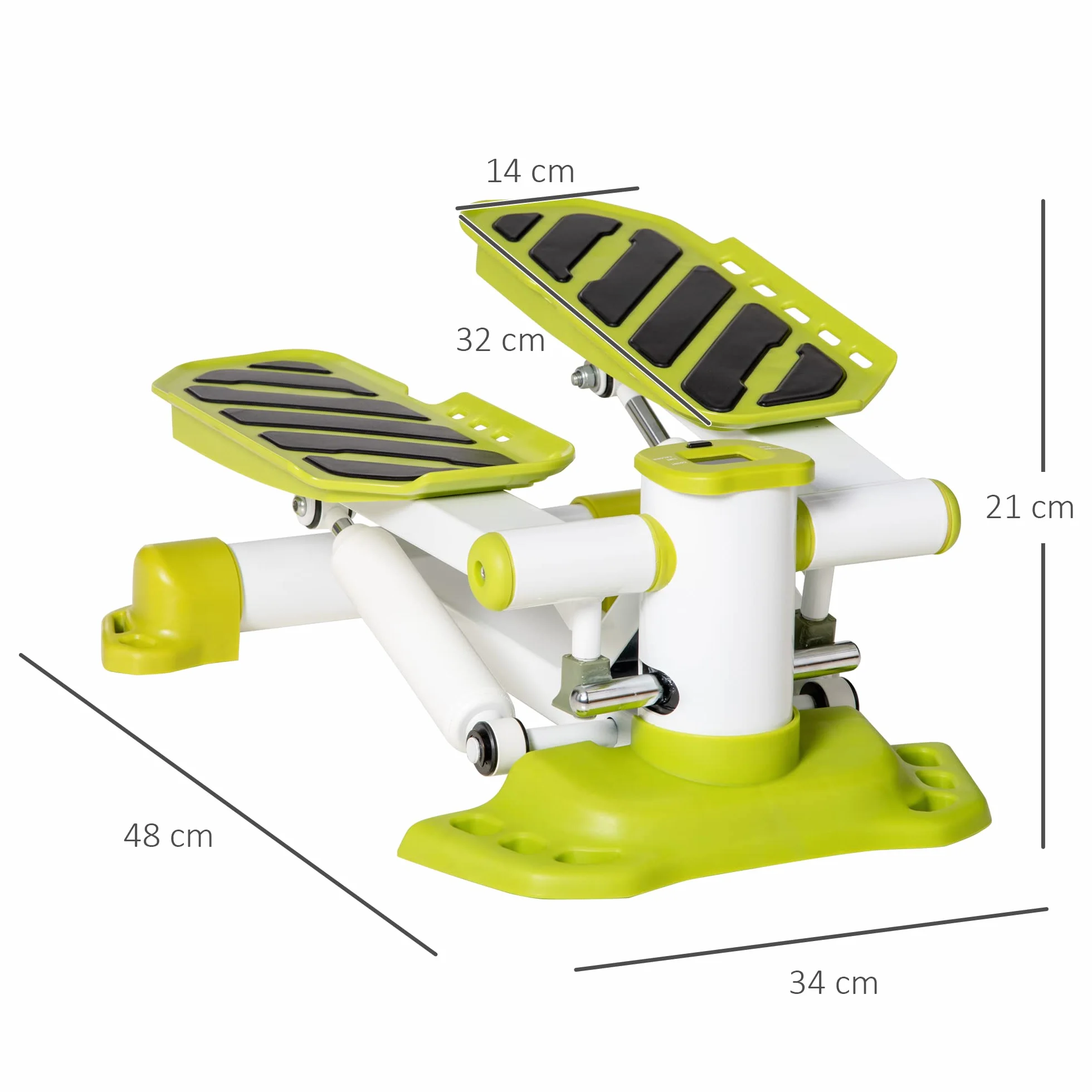 HOMCOM Mini stepper antypoślizgowy z wyświetlaczem LCD stal