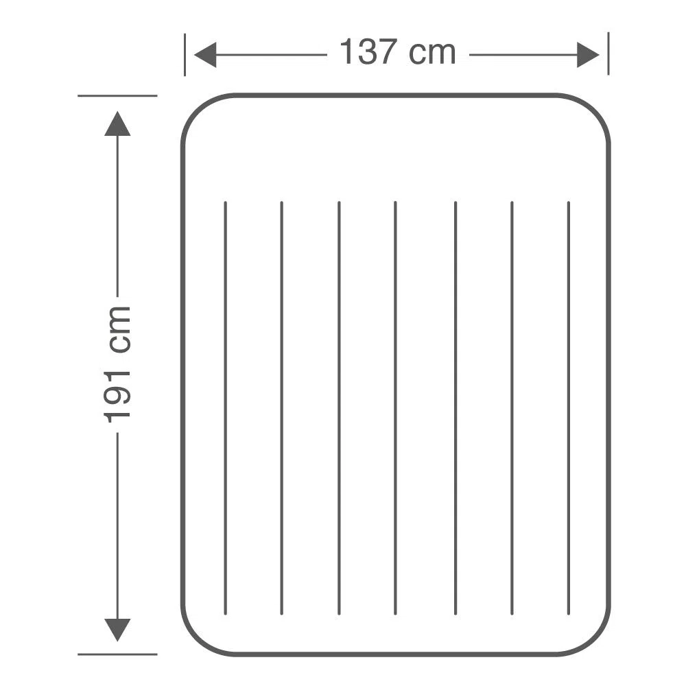 Intex Klasyczny materac dmuchany dla dorosłych z włóknem Fiber-tech i wbudowaną pompką elektryczną, niebieski/czarny, rozmiar uniwersalny