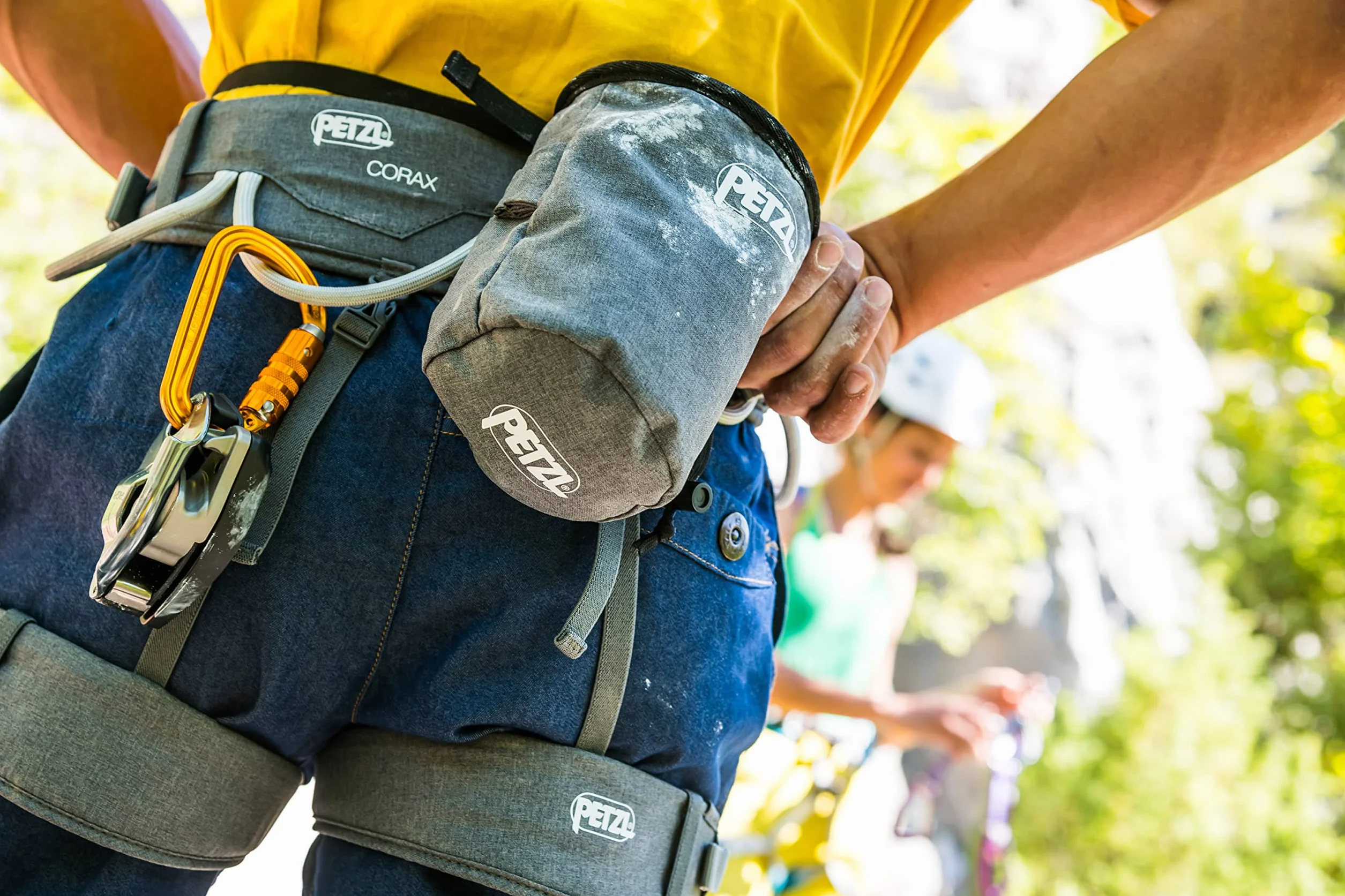 Petzl Corax Pasek wspinaczka niebieski