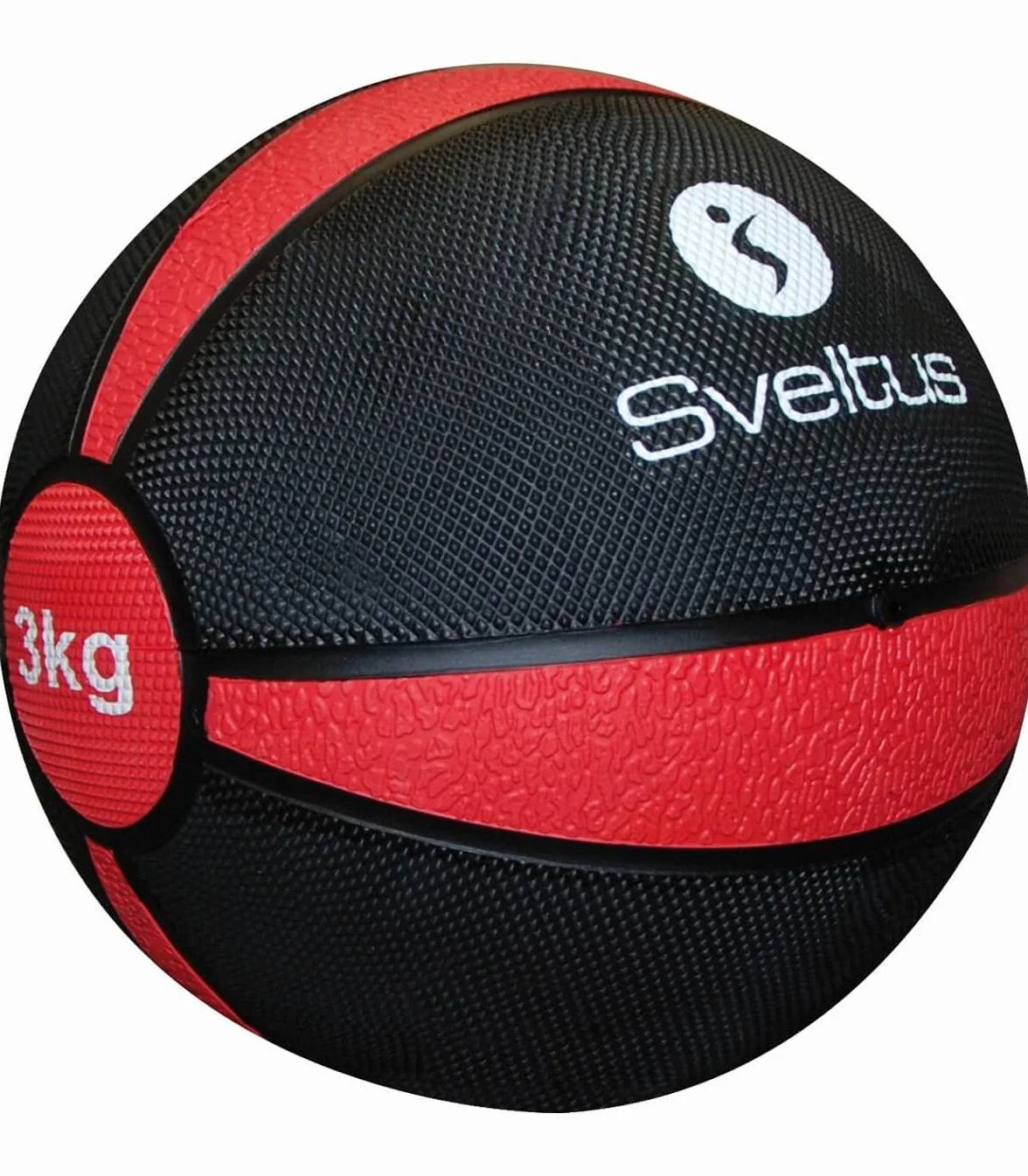 sveltus 884 Médecine Ball 4 kg Avec poignées piłka lekarska, czarna/pomarańczowa, (poids disponibles: 4, 6, 8 et 10 kg) -4