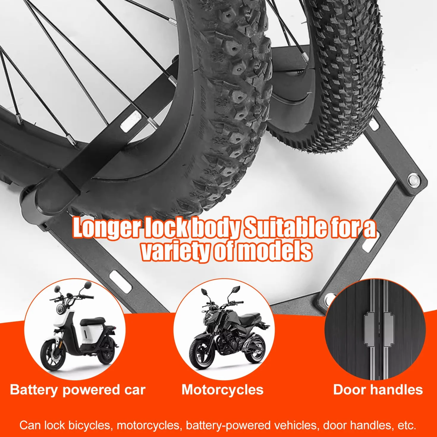 Zapięcie rowerowe składane 80 cm 12 sztuk 6 przegubów MTB BMX Ebike