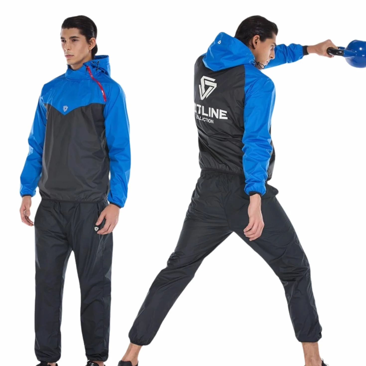 Sauna Jacket Sweat Hoodie for Men Weight Loss Sauna Suits Long Sleeve Shirt Workout Exercise Gym Boxing