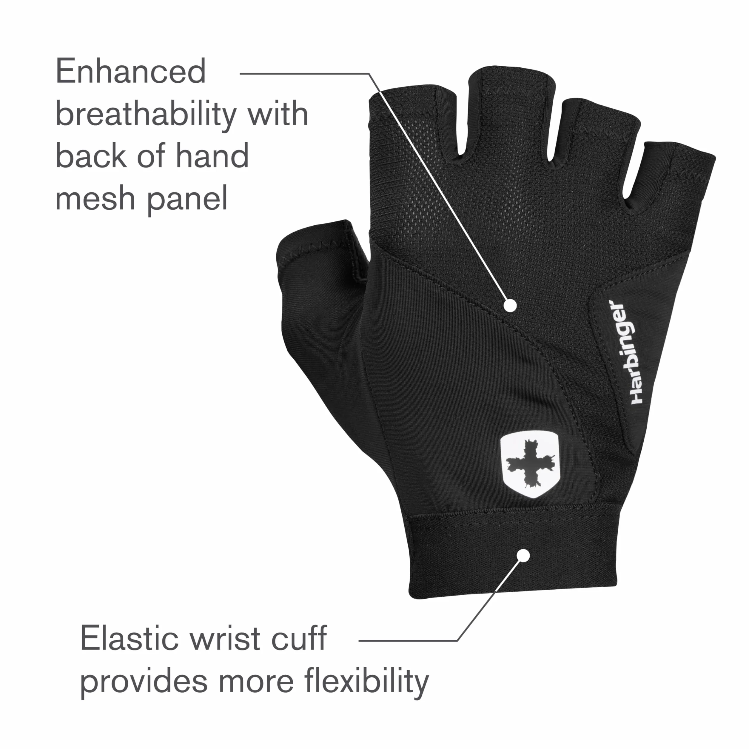 Harbinger Flexfit Rękawice do podnoszenia ciężarów, Unisex