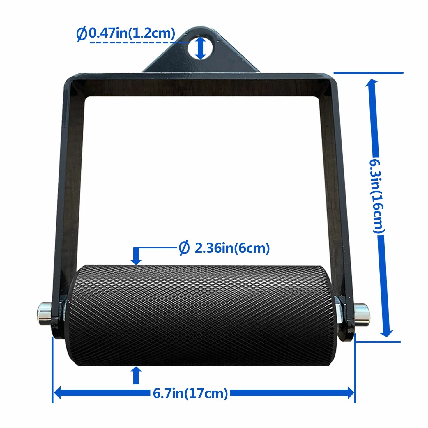 MARSAFIT Fitness 6 cm pogrubiony uchwyt D mocowanie kabla LAT, pociągnij w dół mocowanie pojedynczy uchwyt D, wsparcie do 450 kg, nasadki kablowe do siłowni (średnica: 2,36 cala)